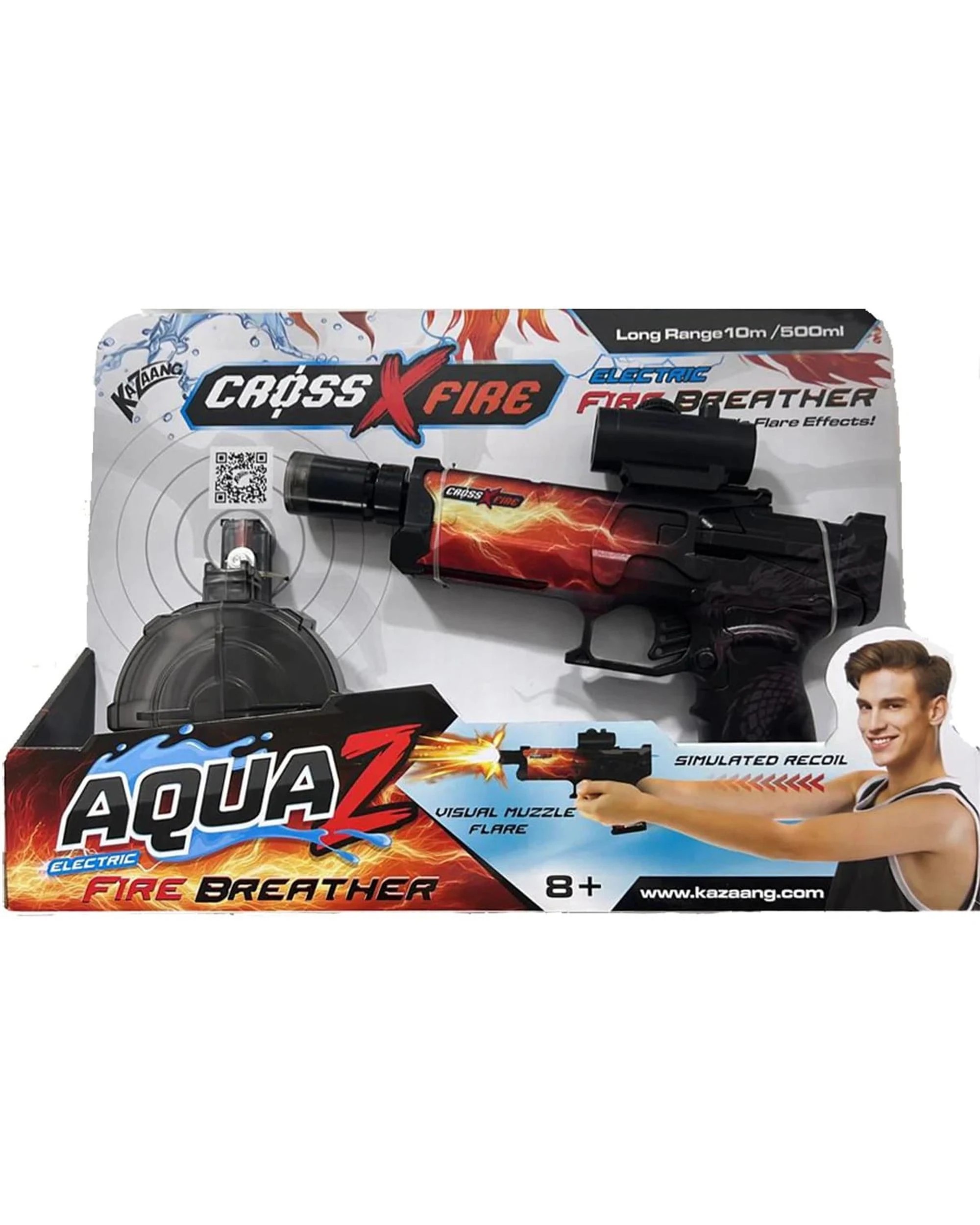 1 CrossXFire AquaZ Fire Breather Electric Water Gun, 1 of 5