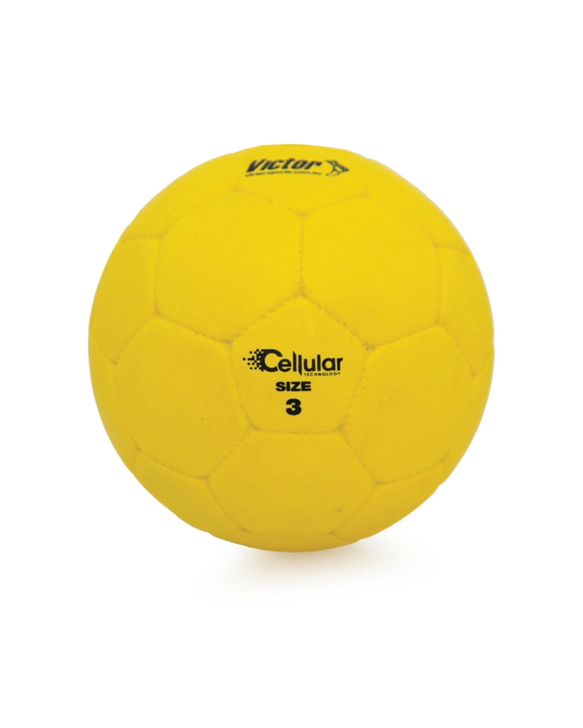 2 Victor Sports Handball Enhanced Grip Soft Touch Cellular Size 3 - Yellow, 2 of 3