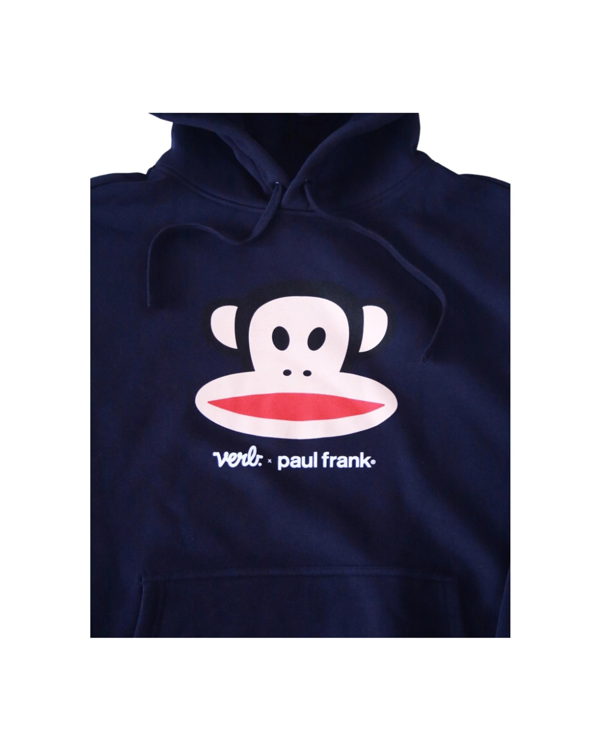 2 Verb. X Paul Frank Julius Head Mens Cotton Jumper Hoodie Oversized Fit BLUE, 2 of 4