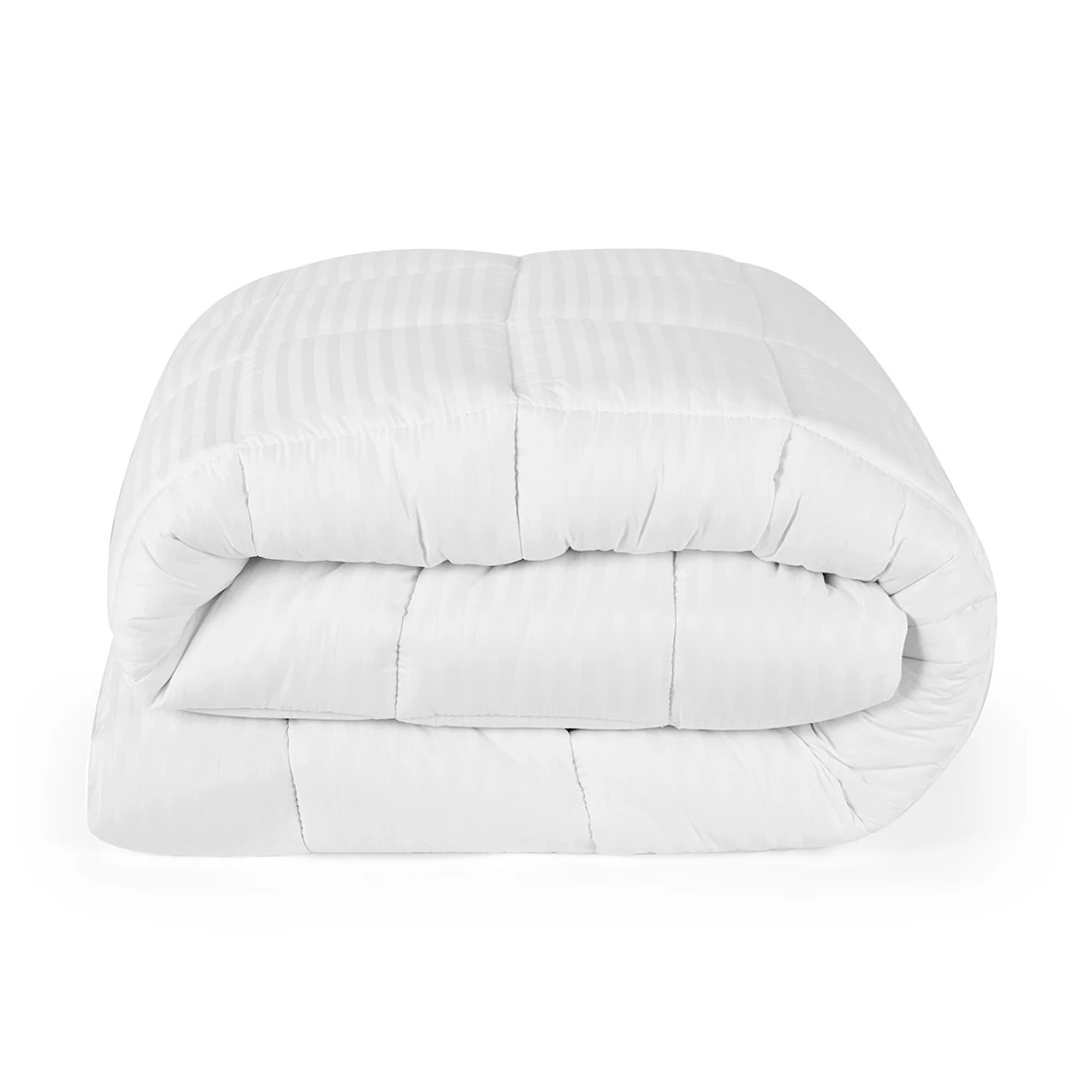 2 High Loft Mattress Topper - King Bed, White, 2 of 5