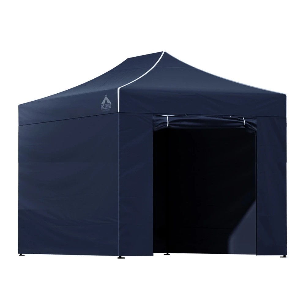 1 Instahut Gazebo 3x4.5 Pop Up Marquee Folding Tent Wedding Gazebos Camping Outdoor Shade Canopy - Blue, 1 of 9