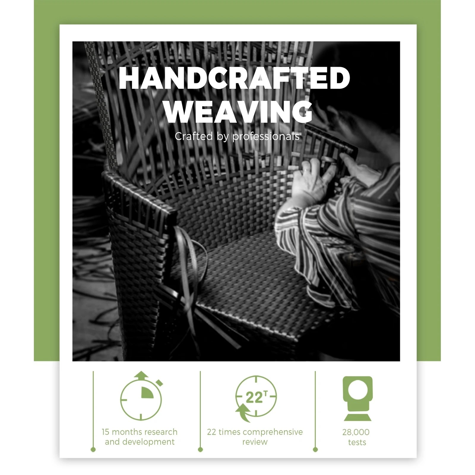 5 Livsip Outdoor Furniture 3 Piece Wicker Bistro Set Patio Chairs Table Garden
 - Multi, 5 of 10