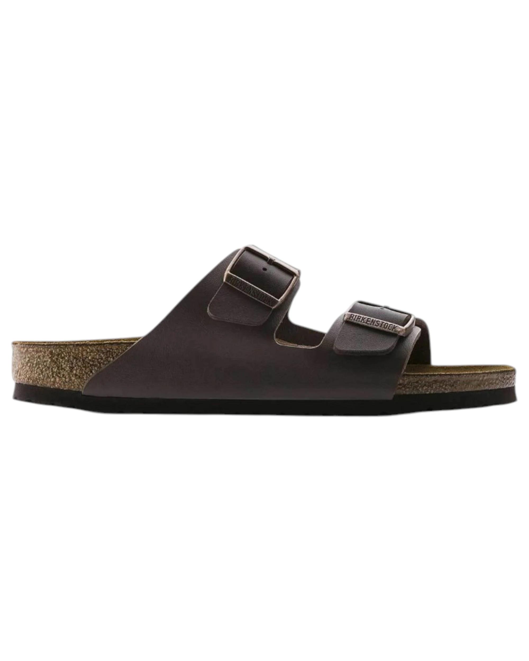 2 Birkenstock Unisex Arizona Birko-Flor Slip On Sandals DARK BROWN, 2 of 6