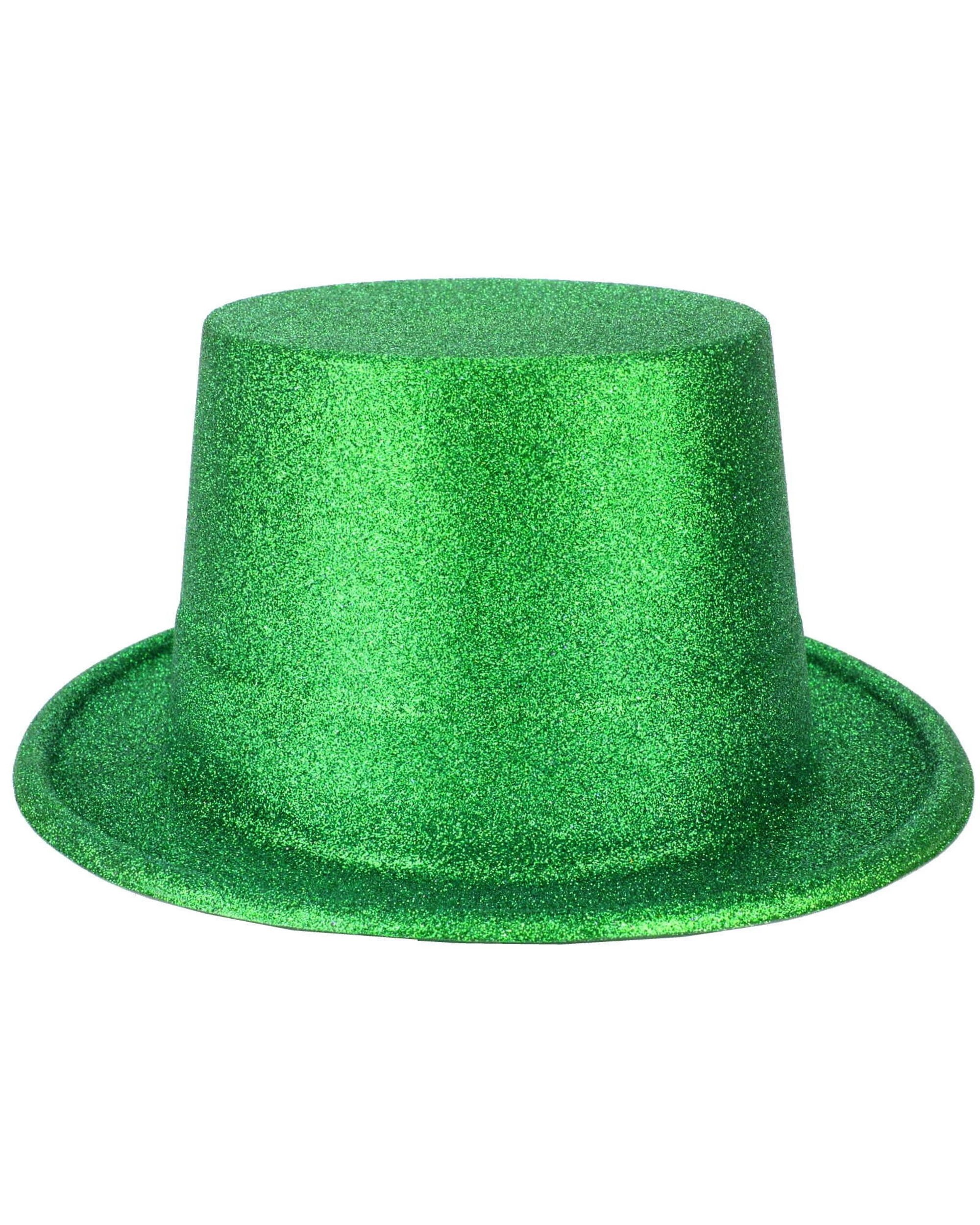 1 Partyrama Green Glitter Top Hat, 1 of 1