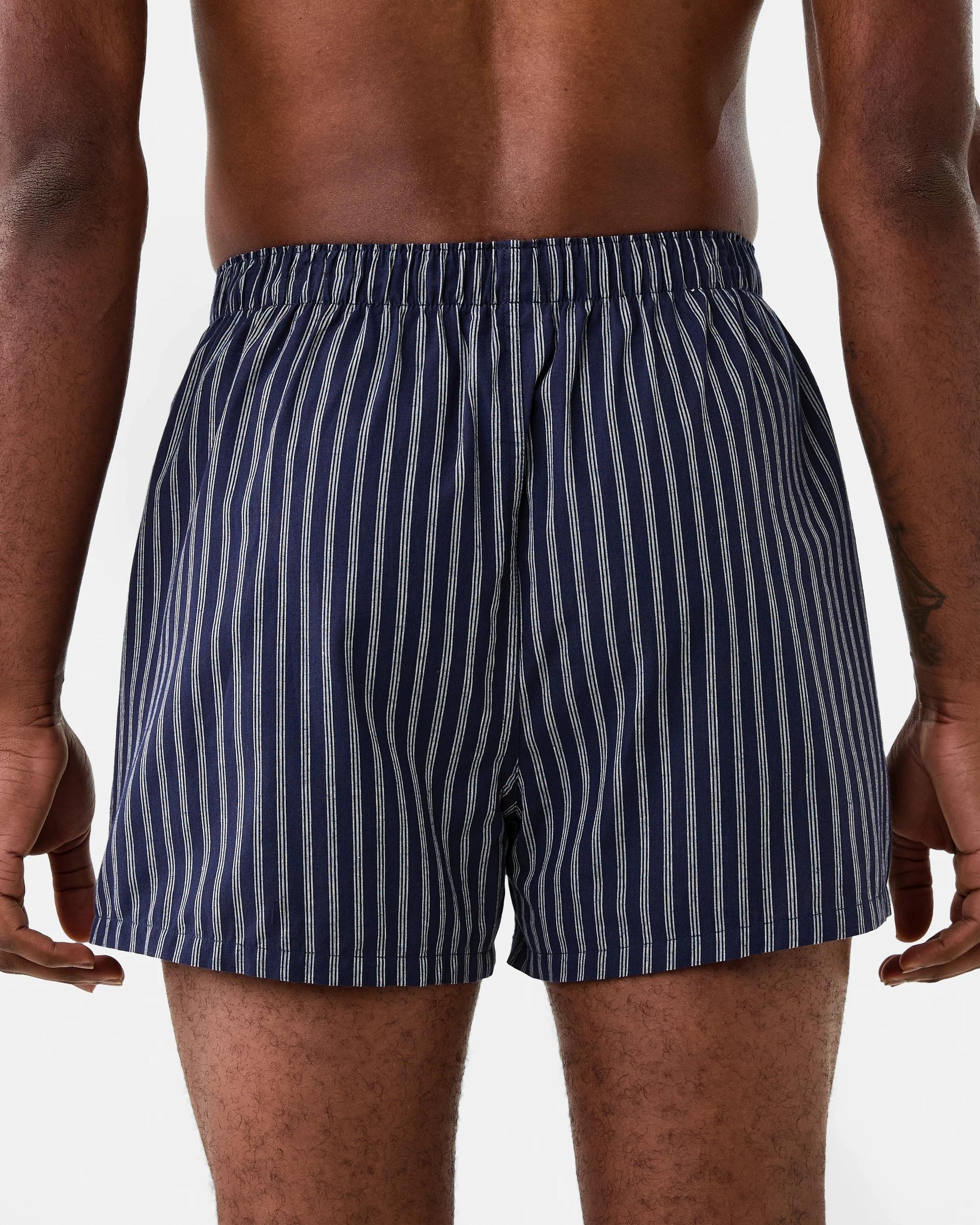 6 3 Pack Classic Woven Boxers Blu Indigo, 6 of 7