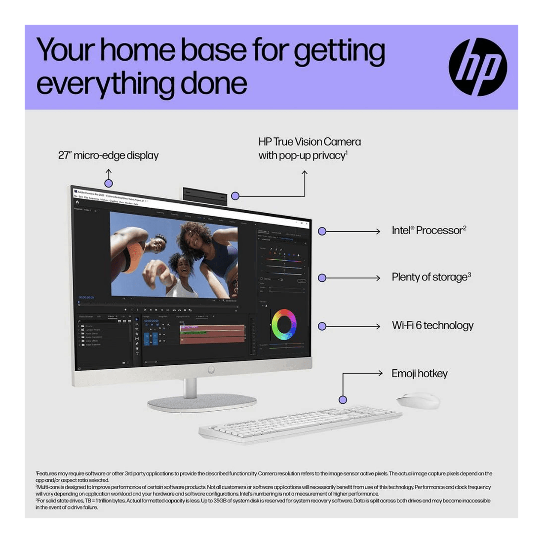 4 HP 27-CR1004A All-in-One AI Desktop PC Core Ultra 7 16/512GB, 4 of 6