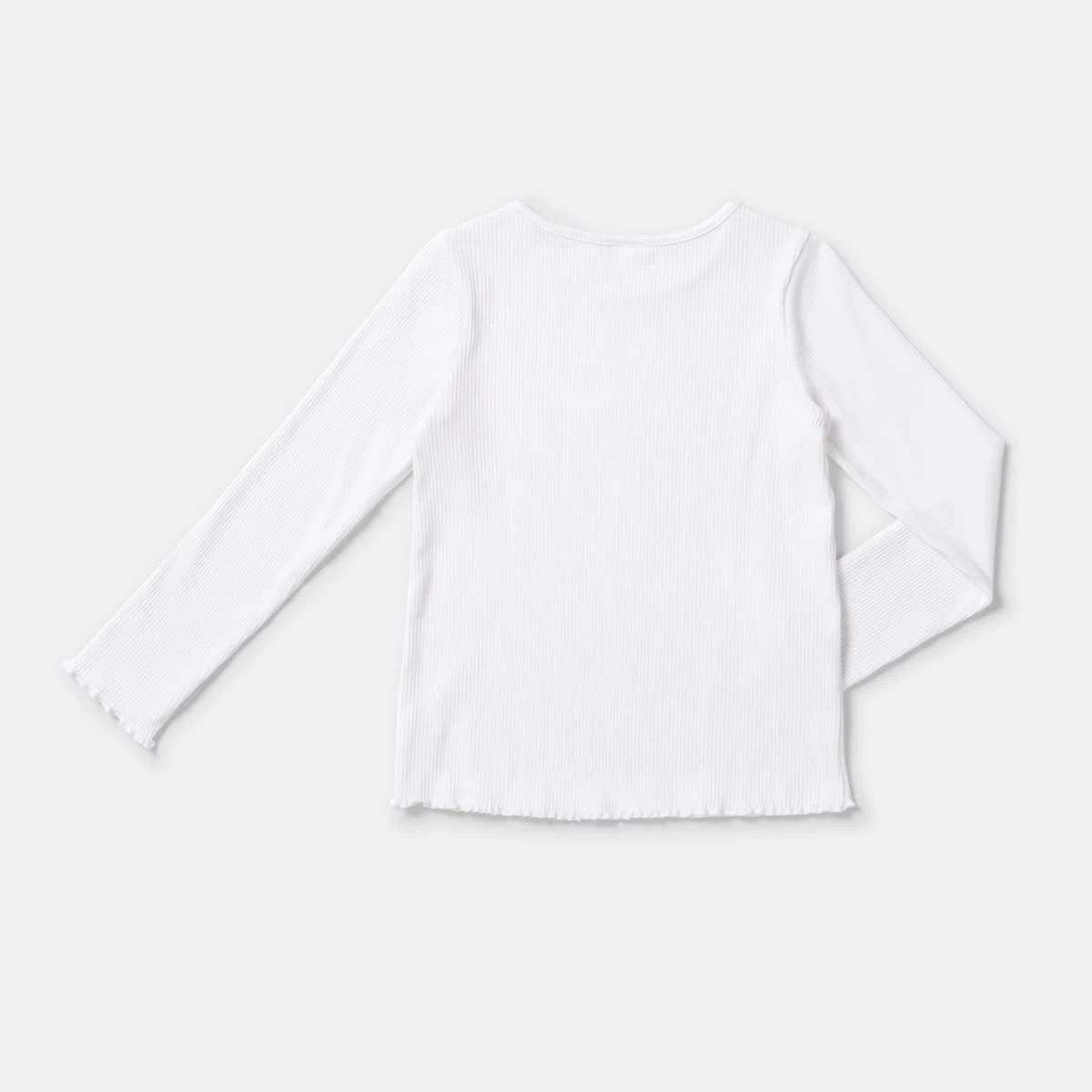 9 Long Sleeve Rib T-shirt White, 9 of 9