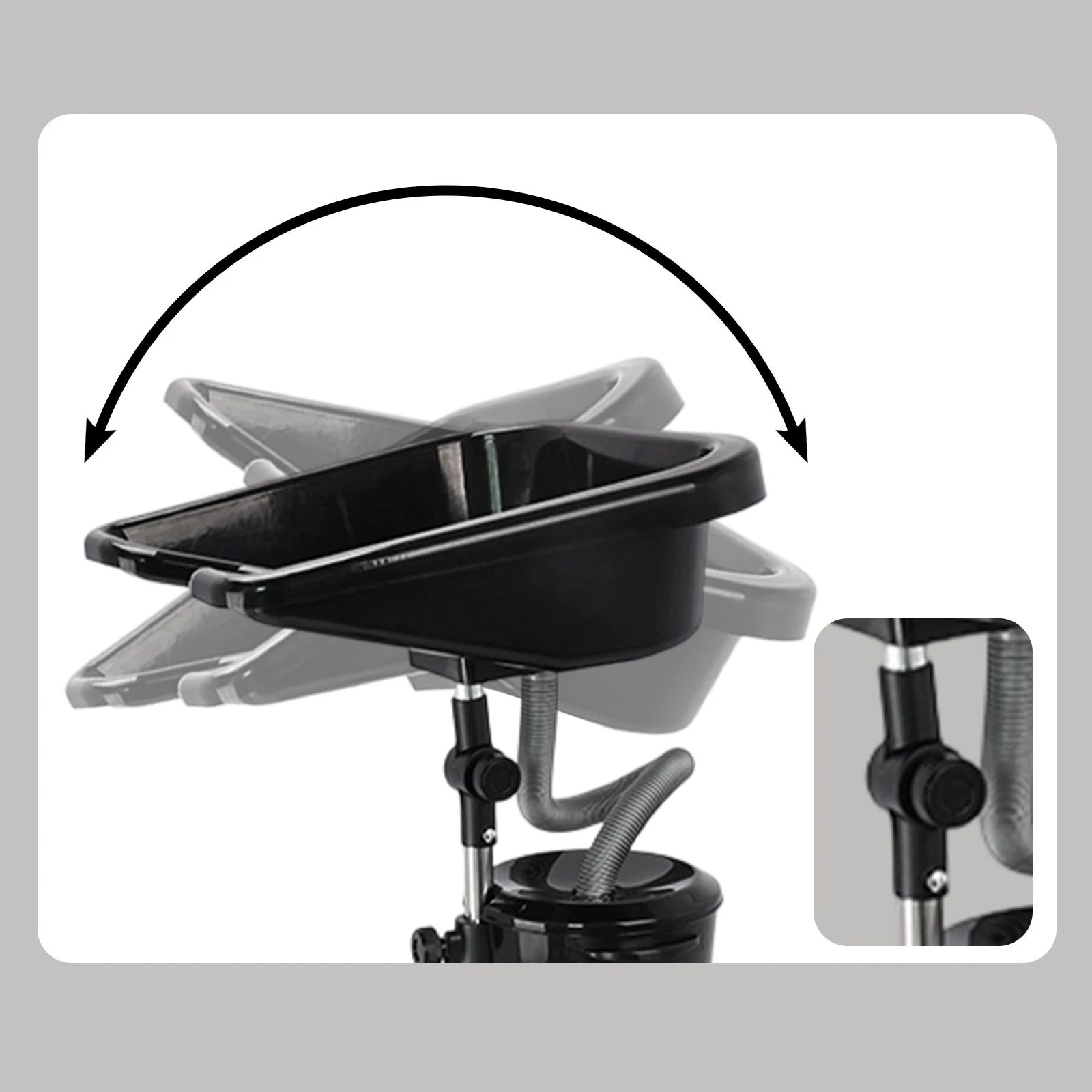3 Ausway Portable Adjustable Salon Basin with 10L Bucket Mobile Hair Washing Sink, 3 of 8