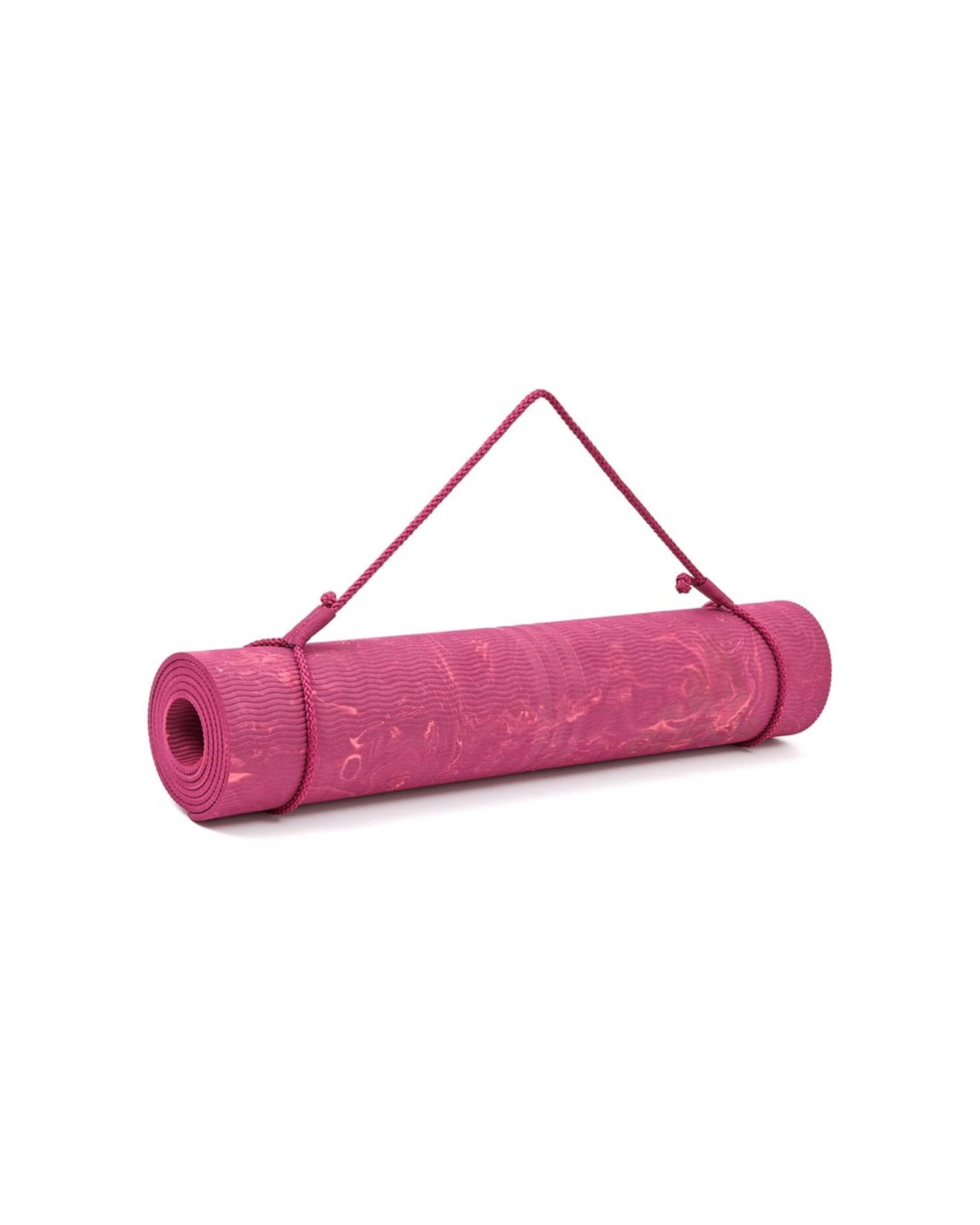 3 Adidas Premium 5mm Camo Yoga Mat Non-Slip TPE With Carry String Lightweight - Pink, 3 of 5