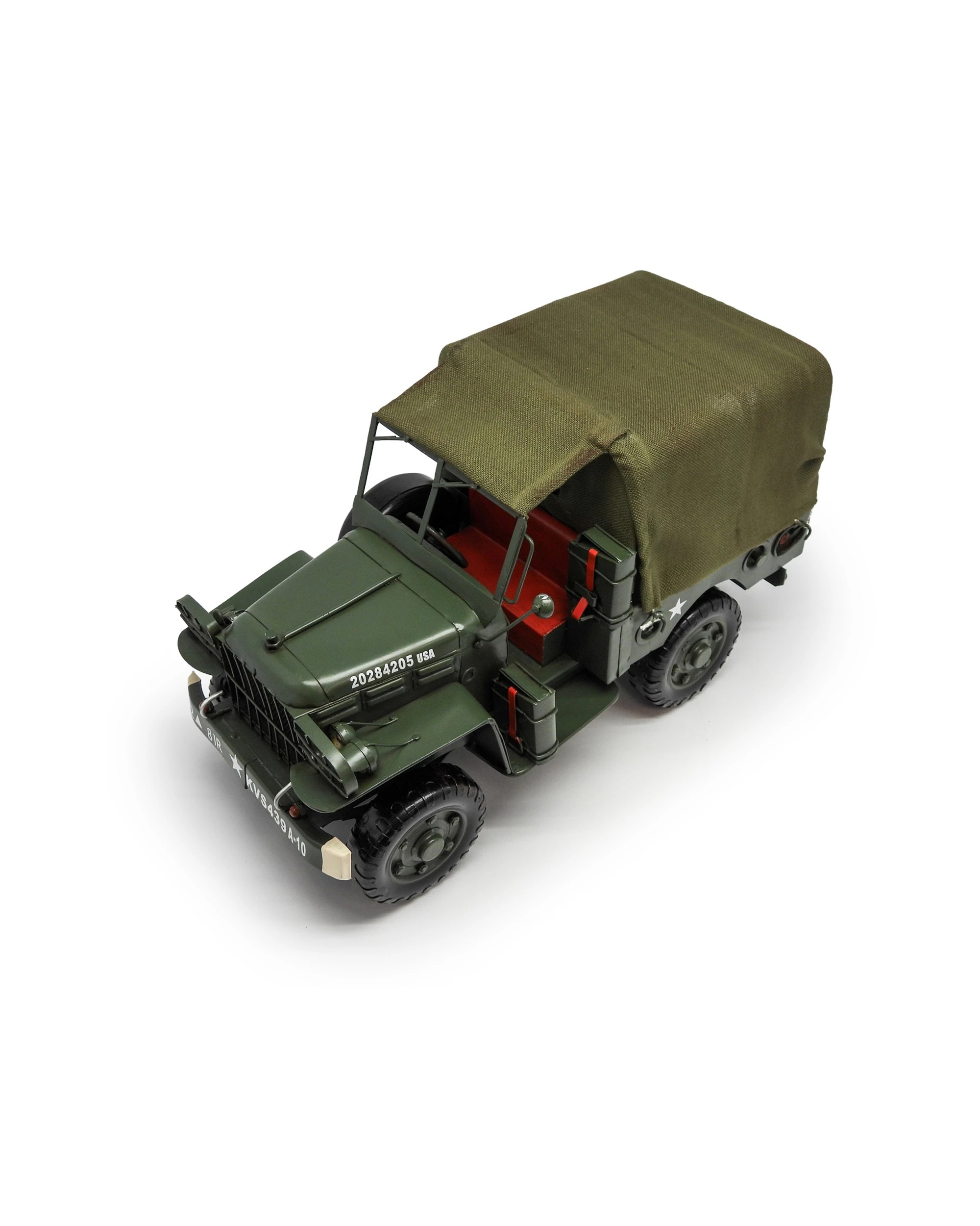 5 Boyle Metal Ornament Figurine Army Jeep Truck 34cm - Green, 5 of 6