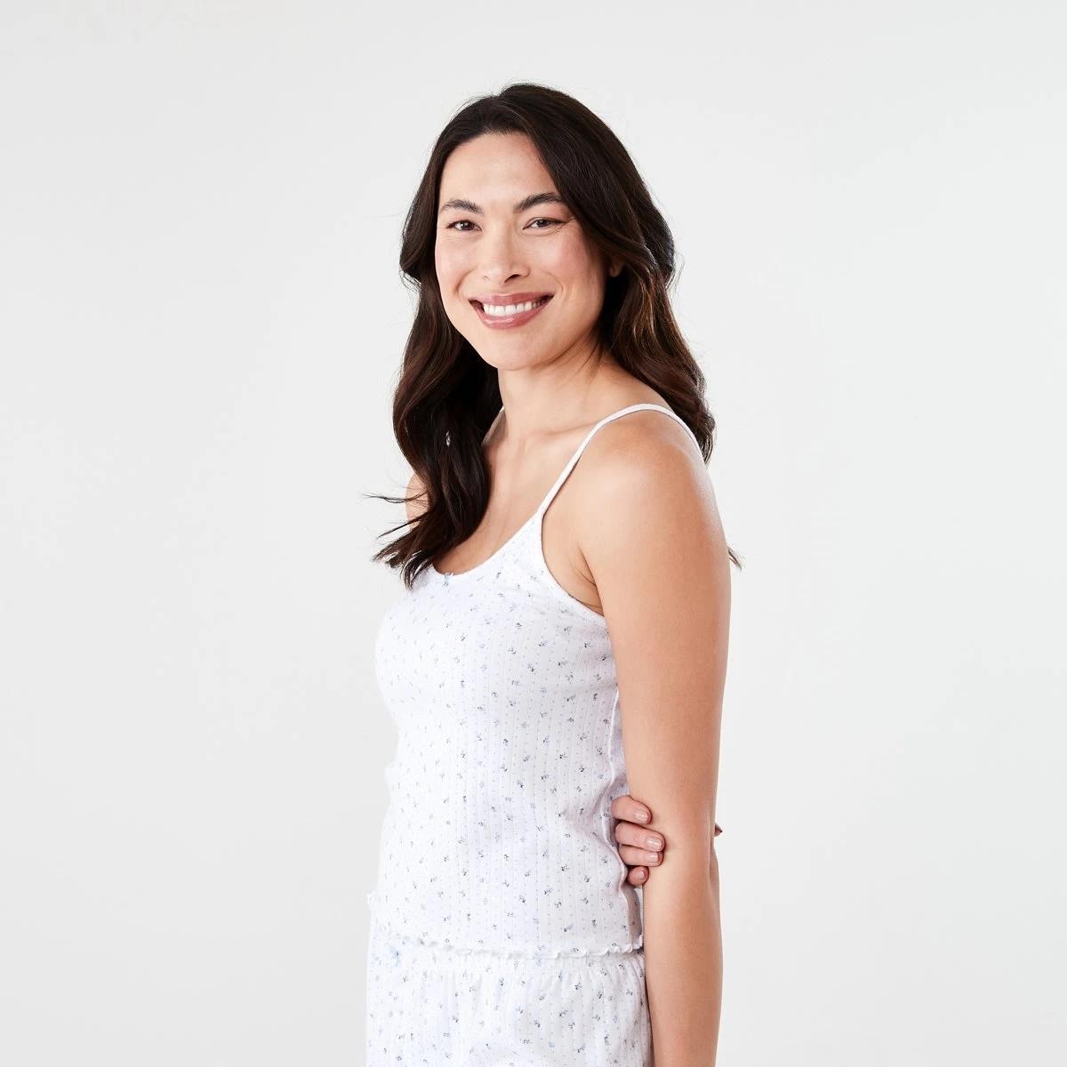 2 Rib Sleep Cami FLORAL DOT BRUNI BLUE, 2 of 7