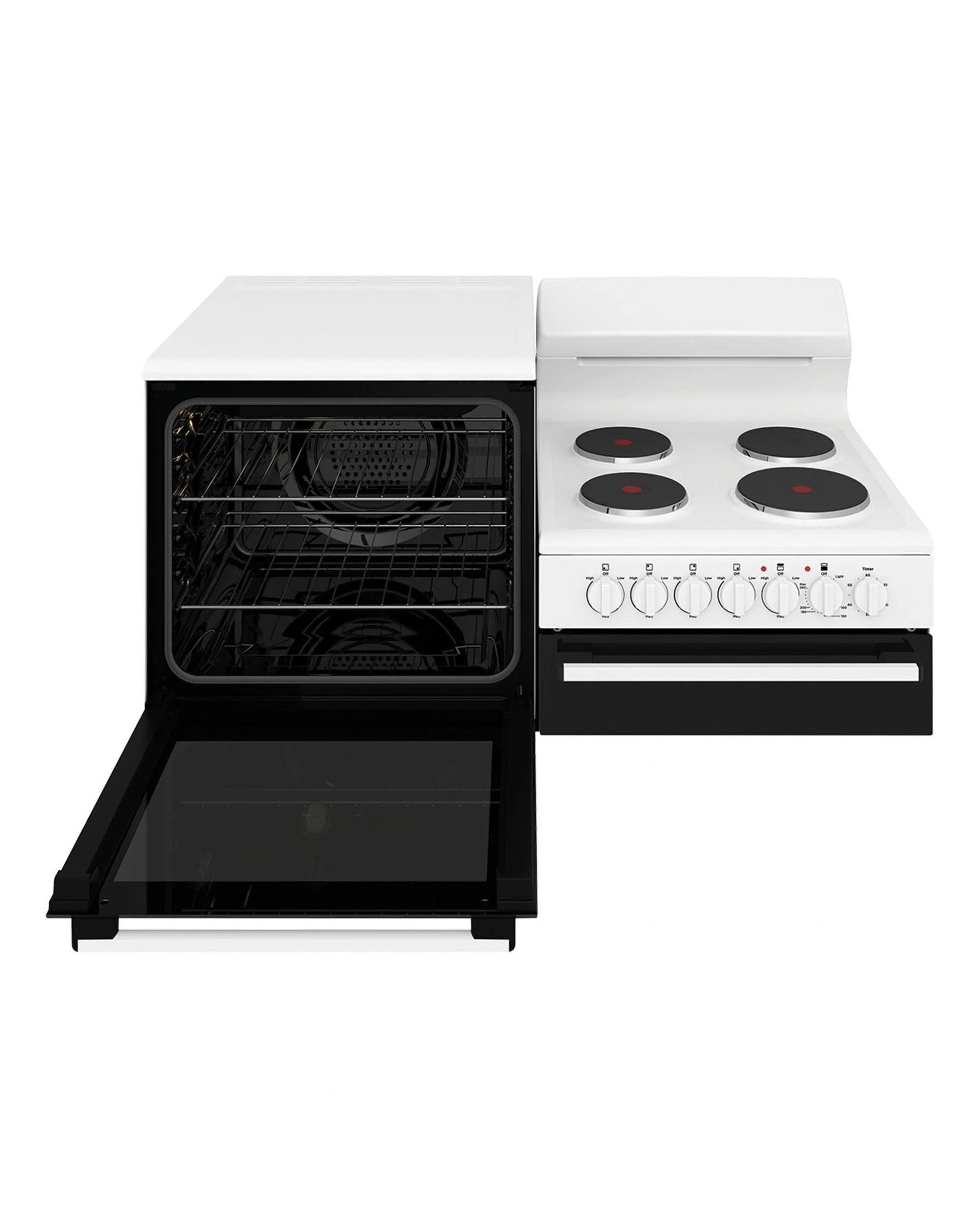 2 Westinghouse WDE132WCL 80L White Elevated Electric Oven, 2 of 4