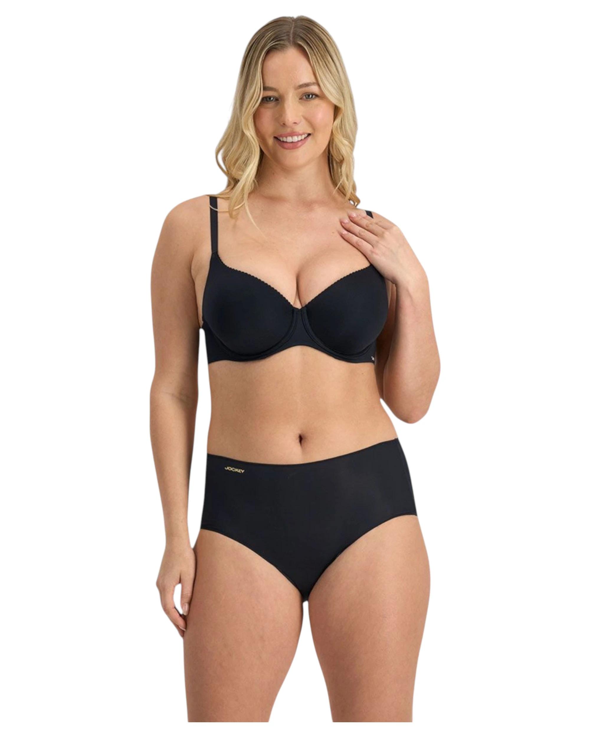 2 Jockey 6 Pack Womens No Panty Line Promise Full Brief Underwear BLACK, 2 of 4