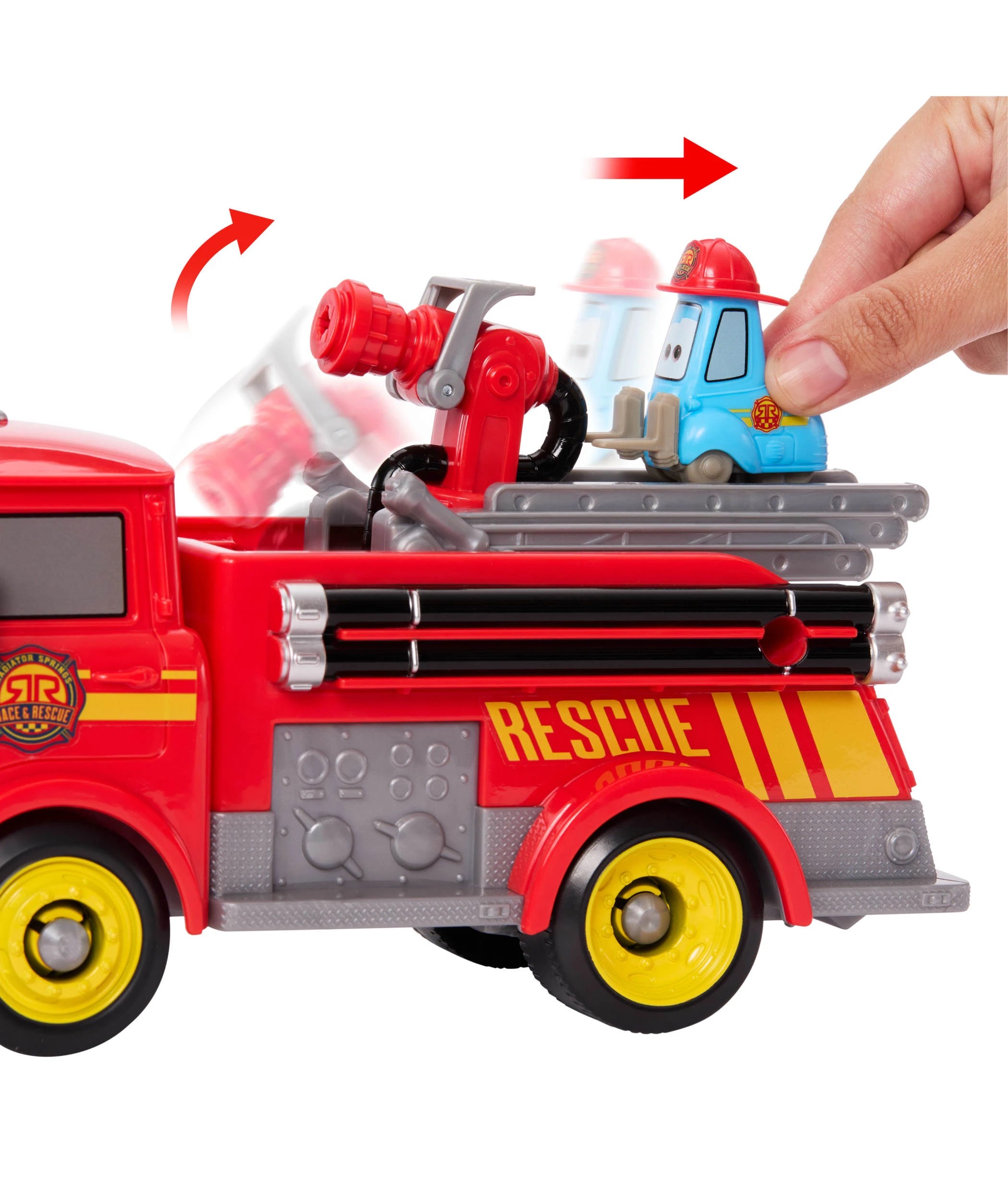 3 Mattel Disney and Pixar Cars Radiator Springs Race & Rescue Fire Fighting Red & Guido & Accessories - Multi, 3 of 5