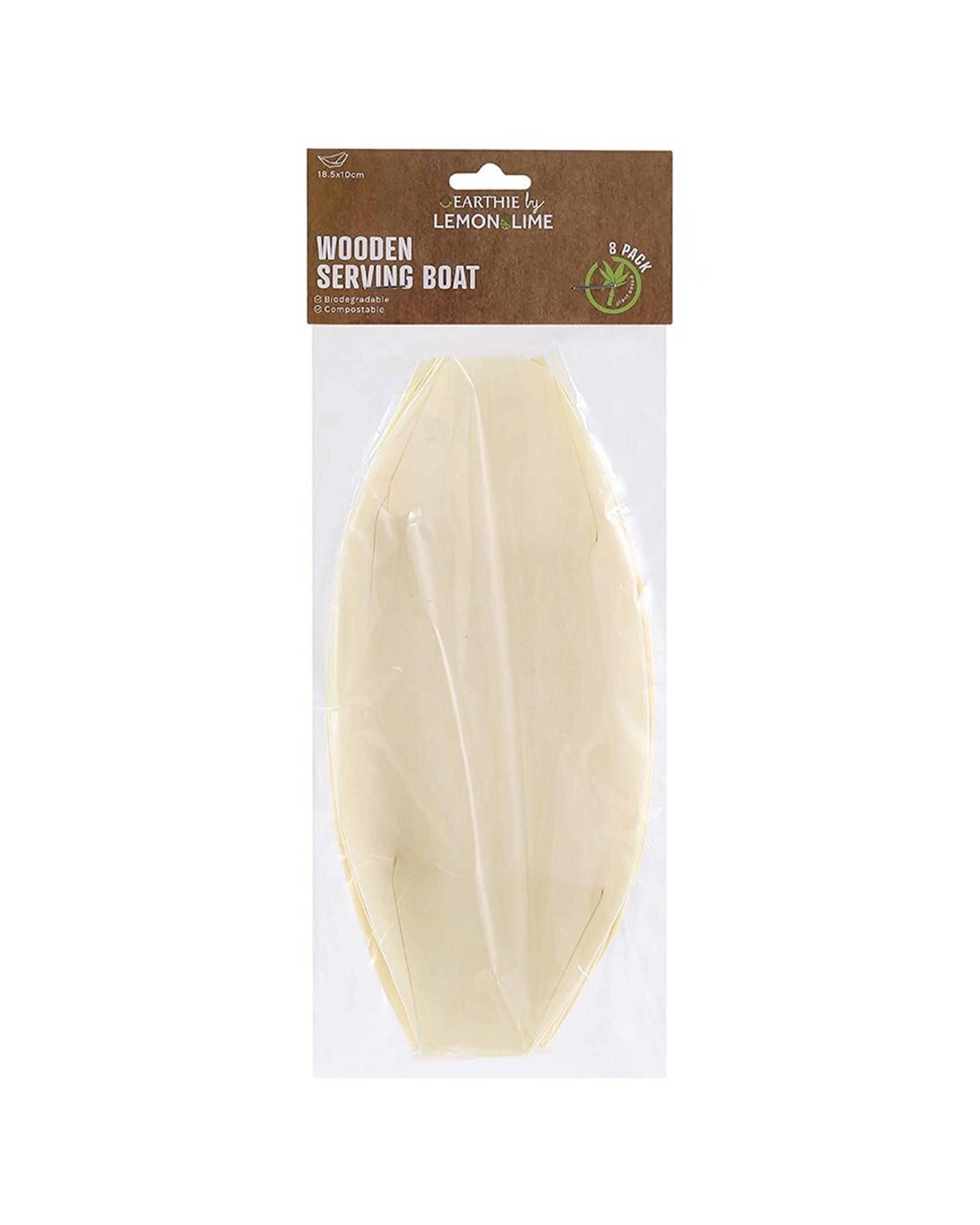 3 Lemon & Lime 64pc Eco Wood Serving Boat Set 18.5x10cm - Natural, 3 of 6