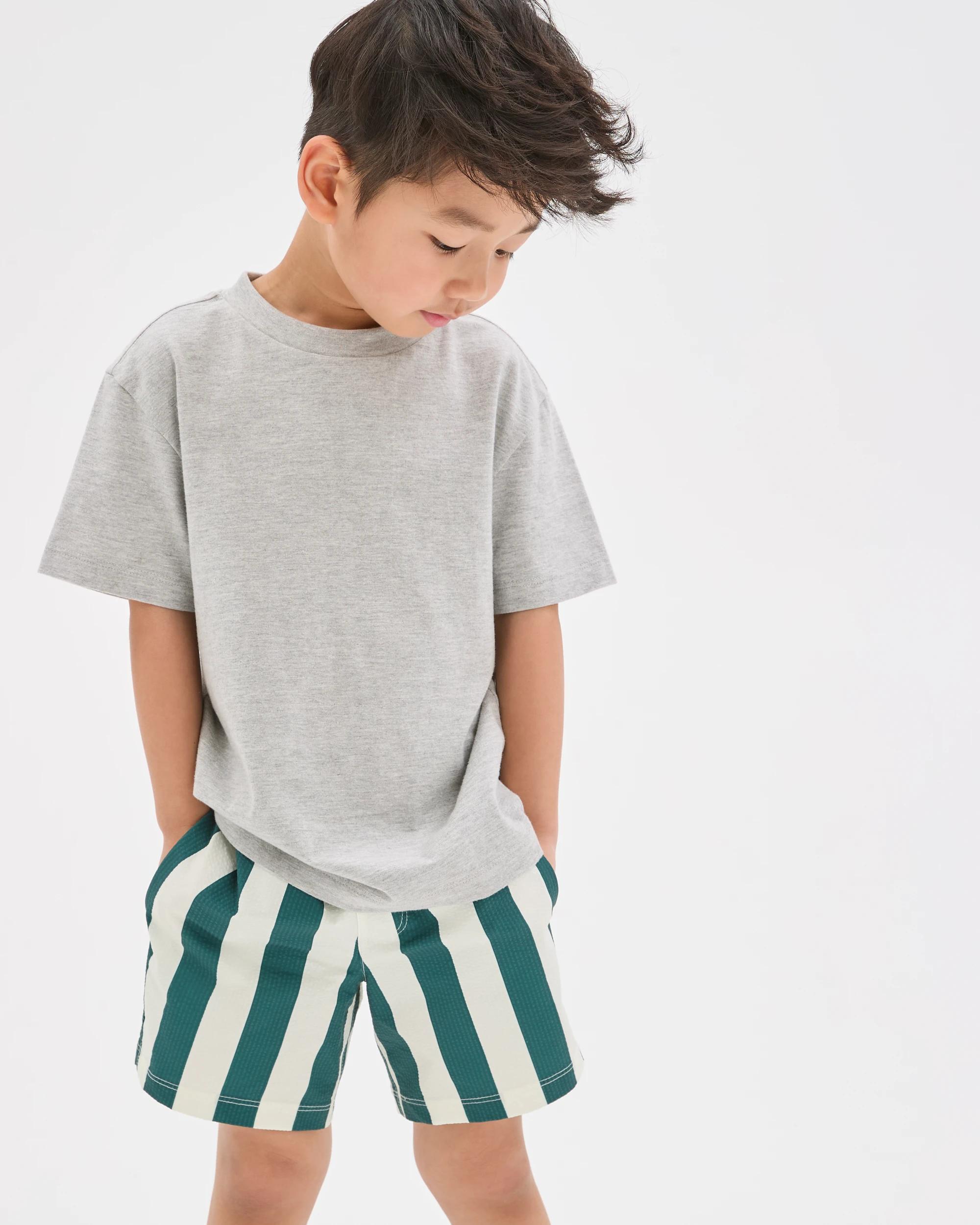 2 Target Kids Family Matching Striped Swim Boardshorts GREEN, 2 of 8