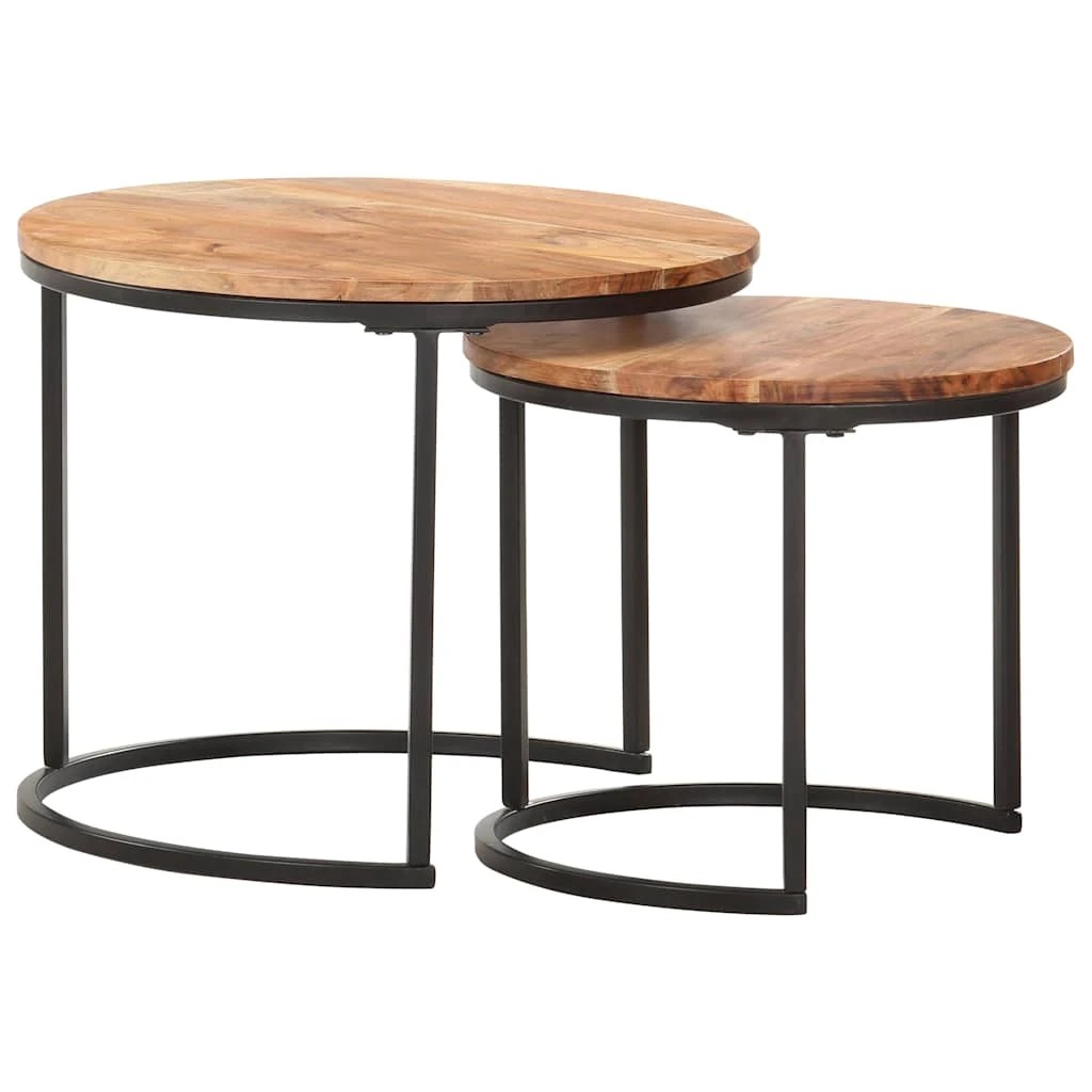 7 Vidaxl Nesting Table Wooden Coffee Table - Brown, 7 of 9