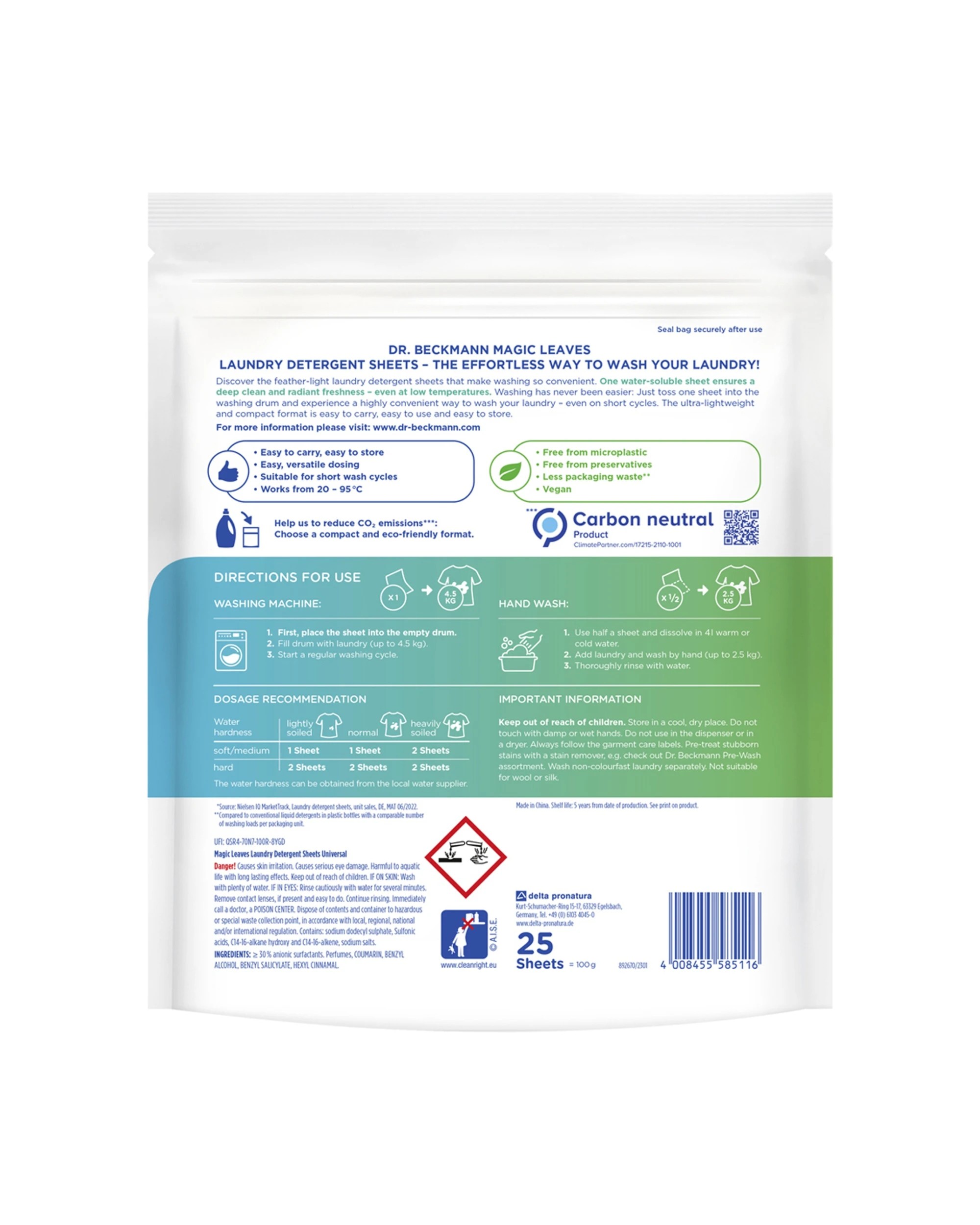 3 Dr Beckmann Magic Leaves Universal Clothes Laundry Detergent 2 Pack - Multi, 3 of 3