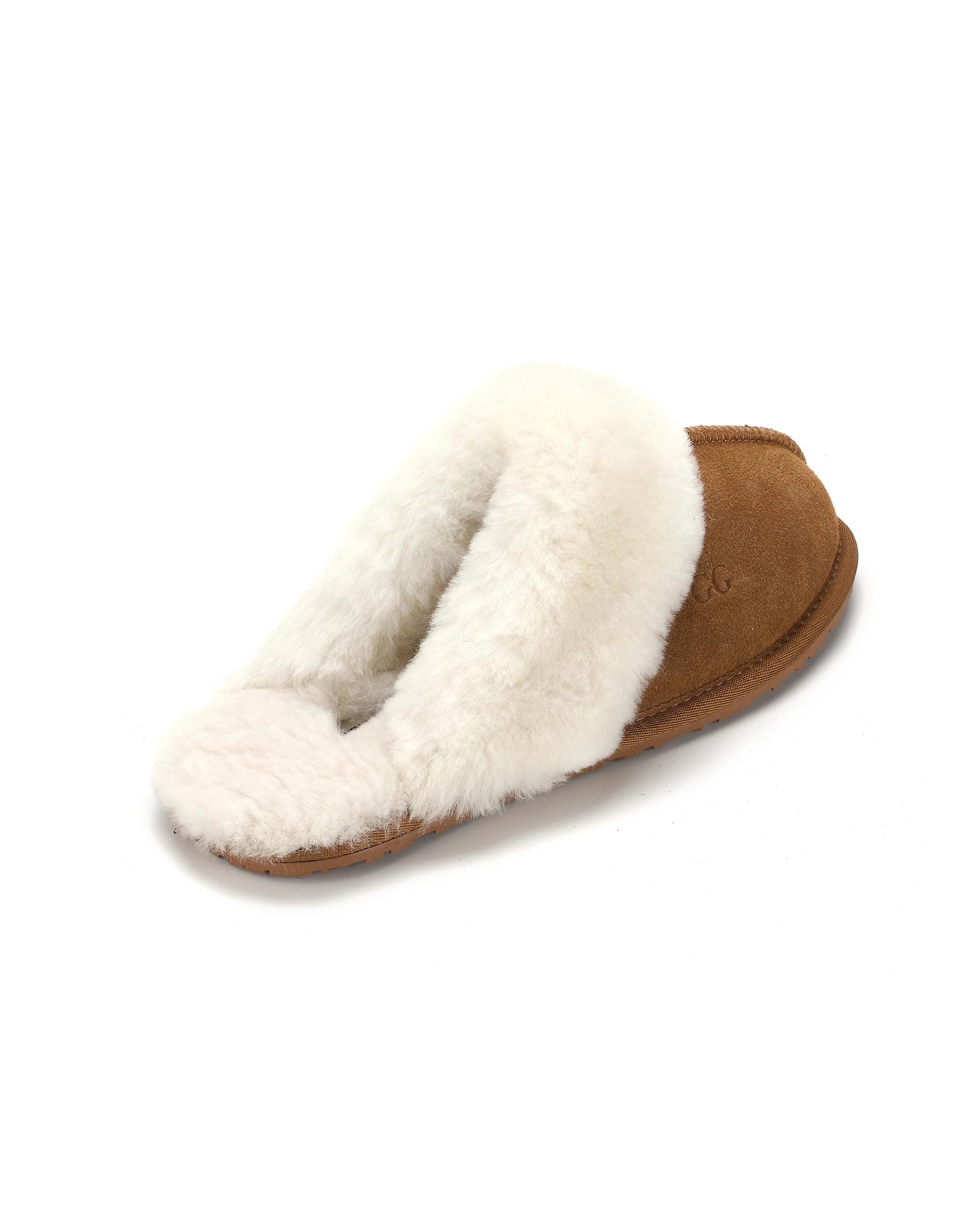 7 AUS WOOLI UGG Sheepskin Wool Shelley UGG Slippers TAN, 7 of 7