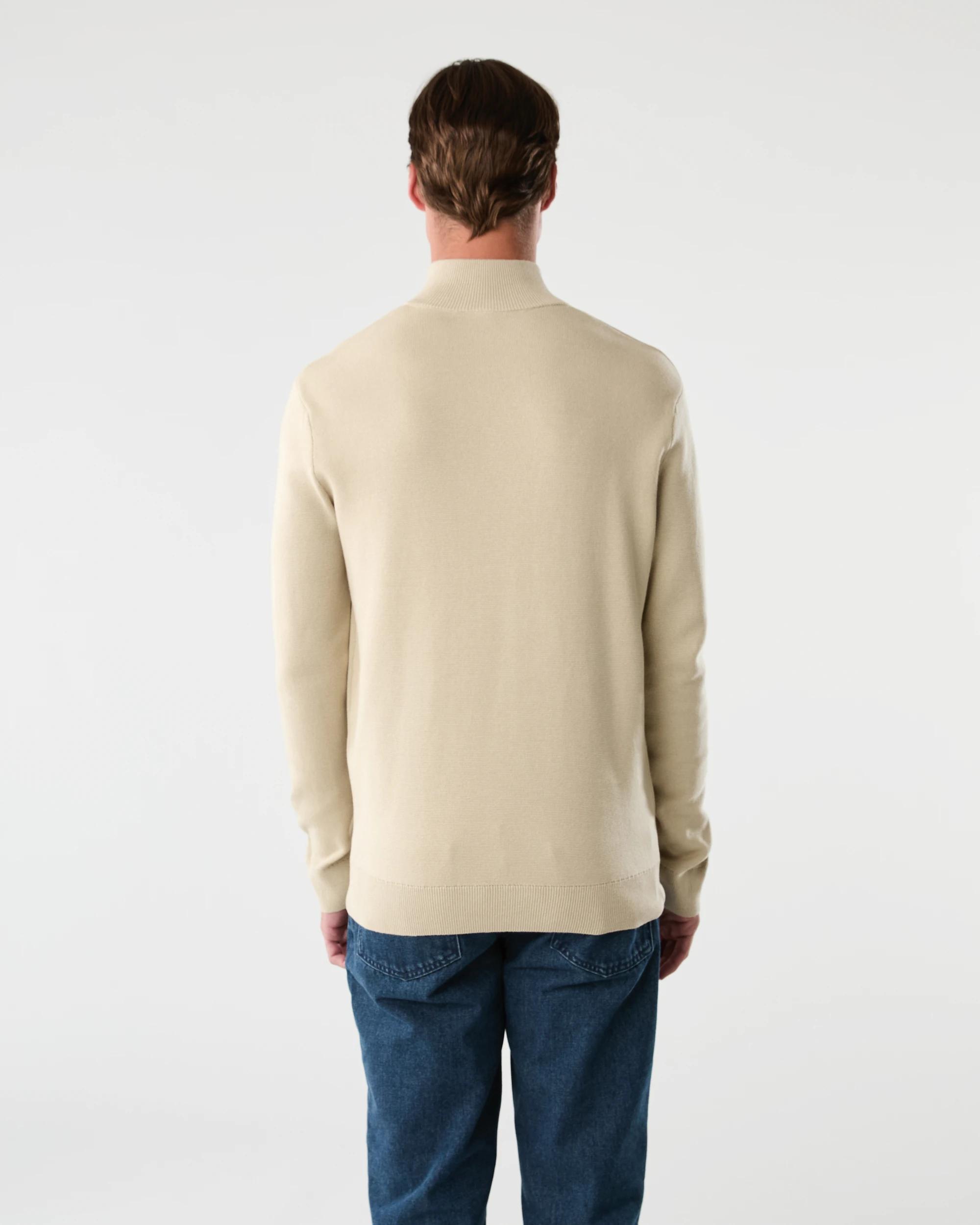 3 1/4 Zip Knit Jumper Bge Ntrl, 3 of 6