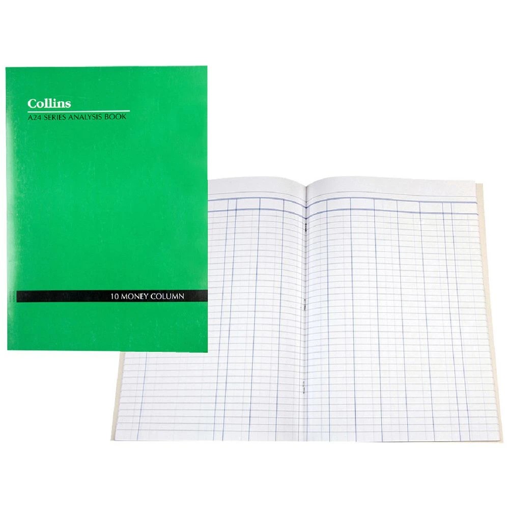1 Collins A24 A4 Analysis Book 10 Money Column, 1 of 2