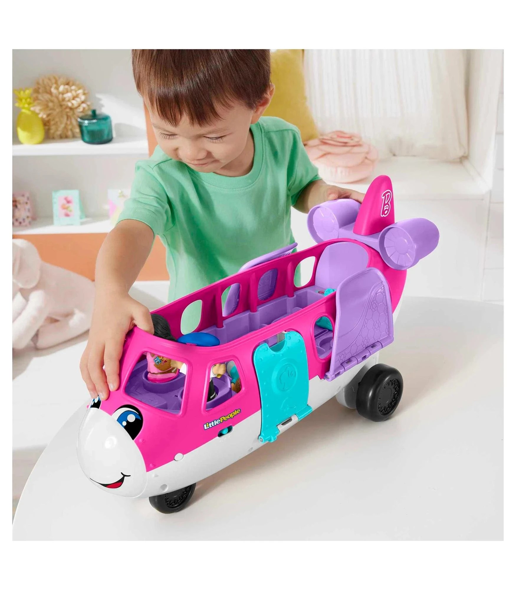 6 Barbie Little People Dream Plane - Pink, 6 of 7