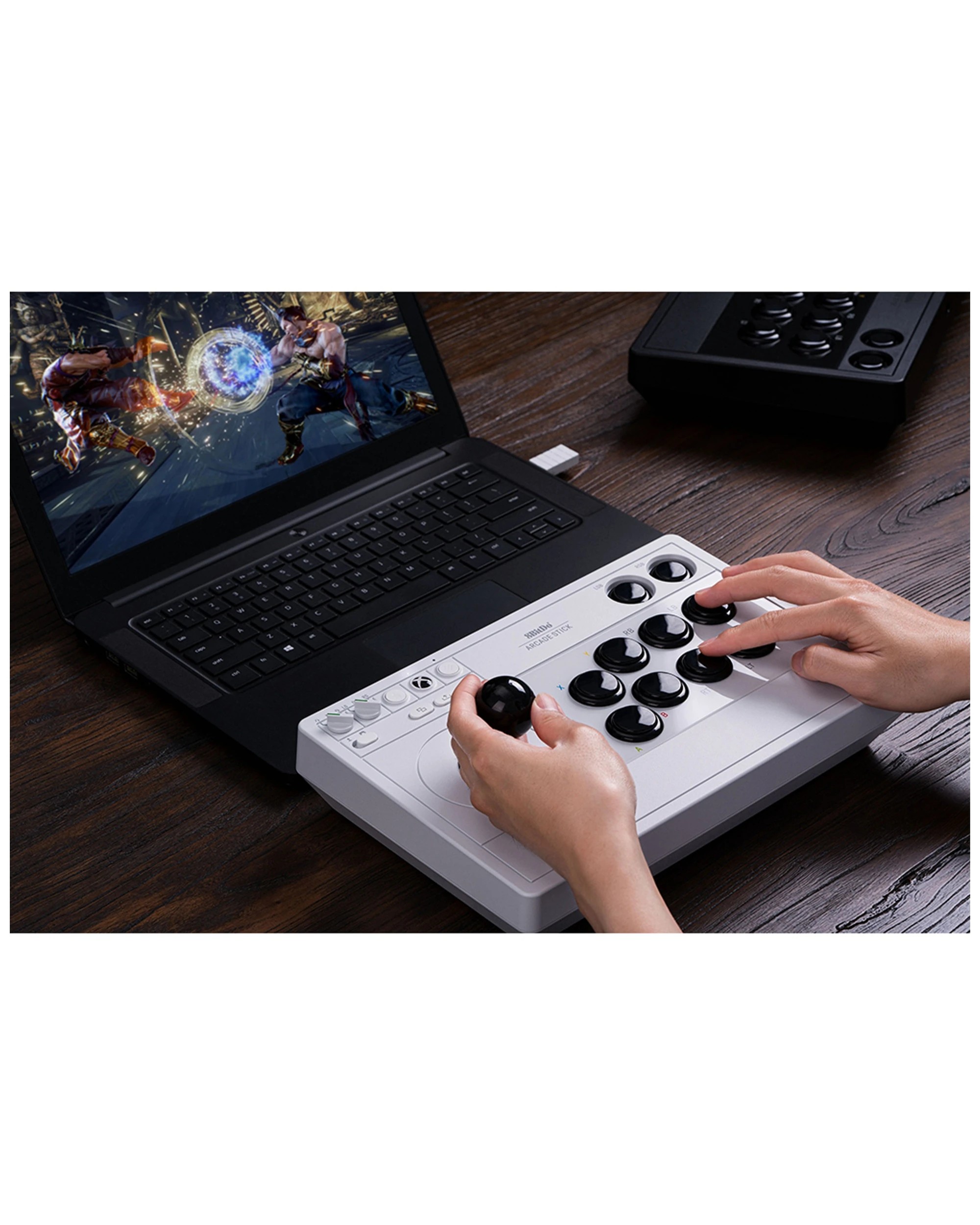3 8bitdo Arcade Stick Wired Wireless Controller For Xbox Windows White Edition - White, 3 of 6