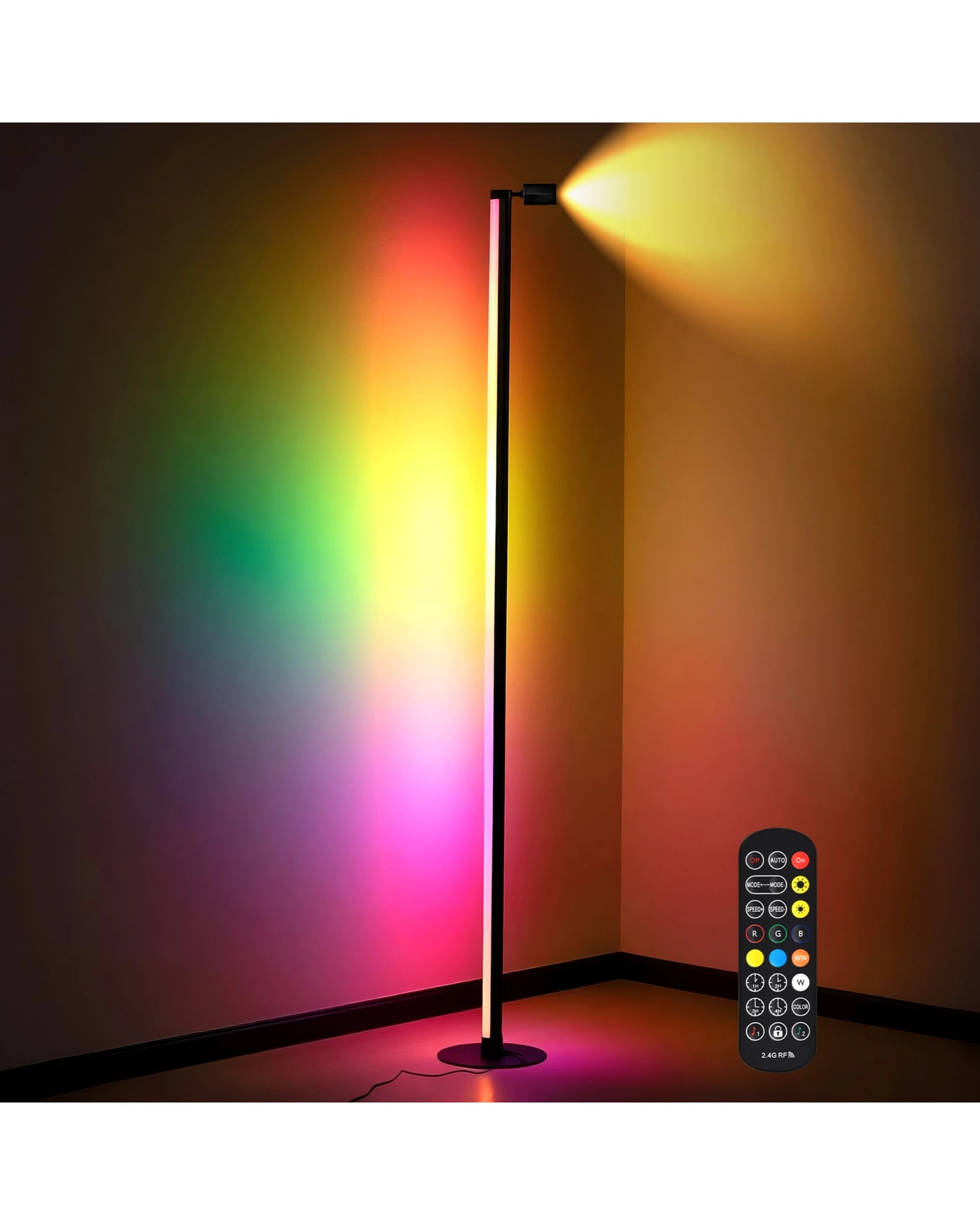 3 Advwin Corner Floor Lamp 140cm Smart LED Light Reading Light, 3 of 8
