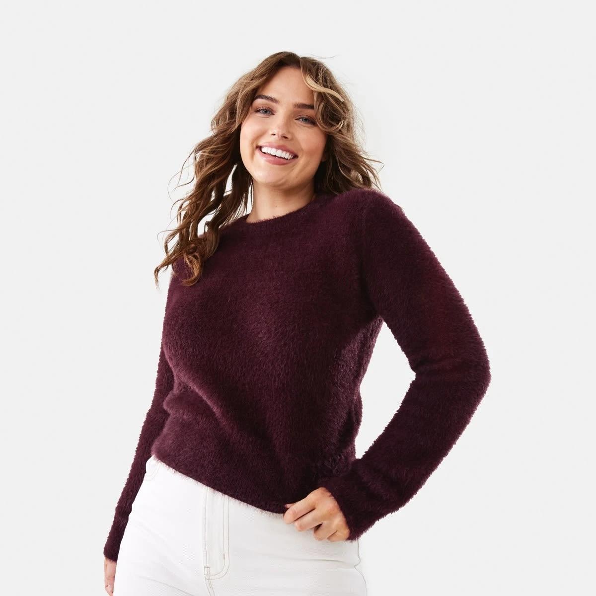 1 Eyelash Jumper Mulberry, 1 of 7