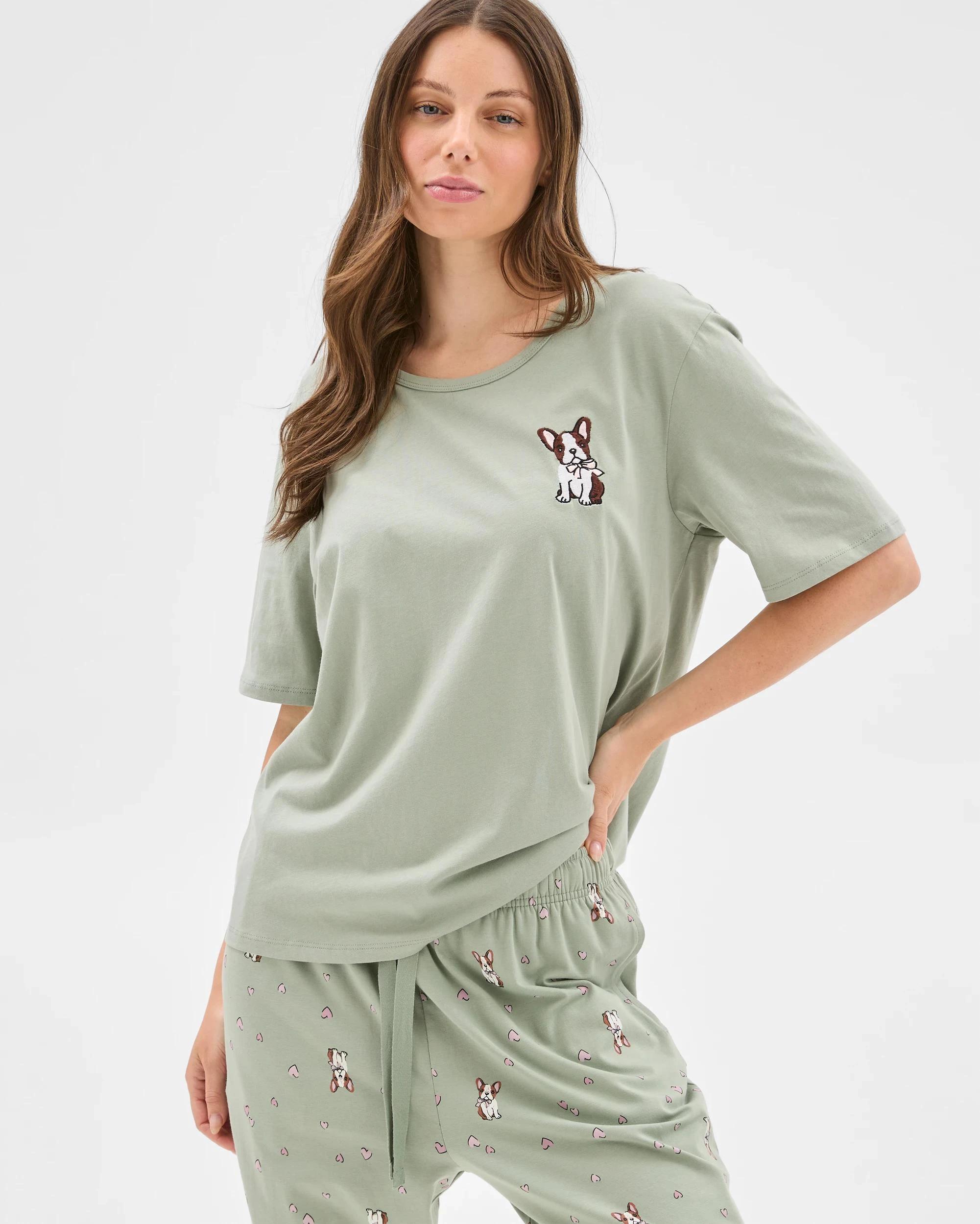 1 Target Woman Australian Cotton Printed Sleep Top DOG, 1 of 5