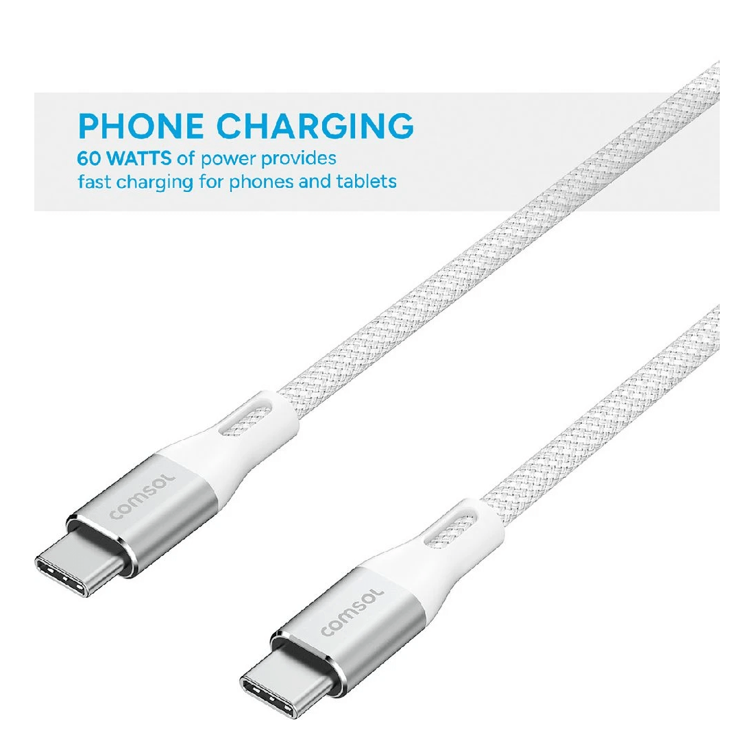 4 Comsol USB-C Cable 2m White, 4 of 4