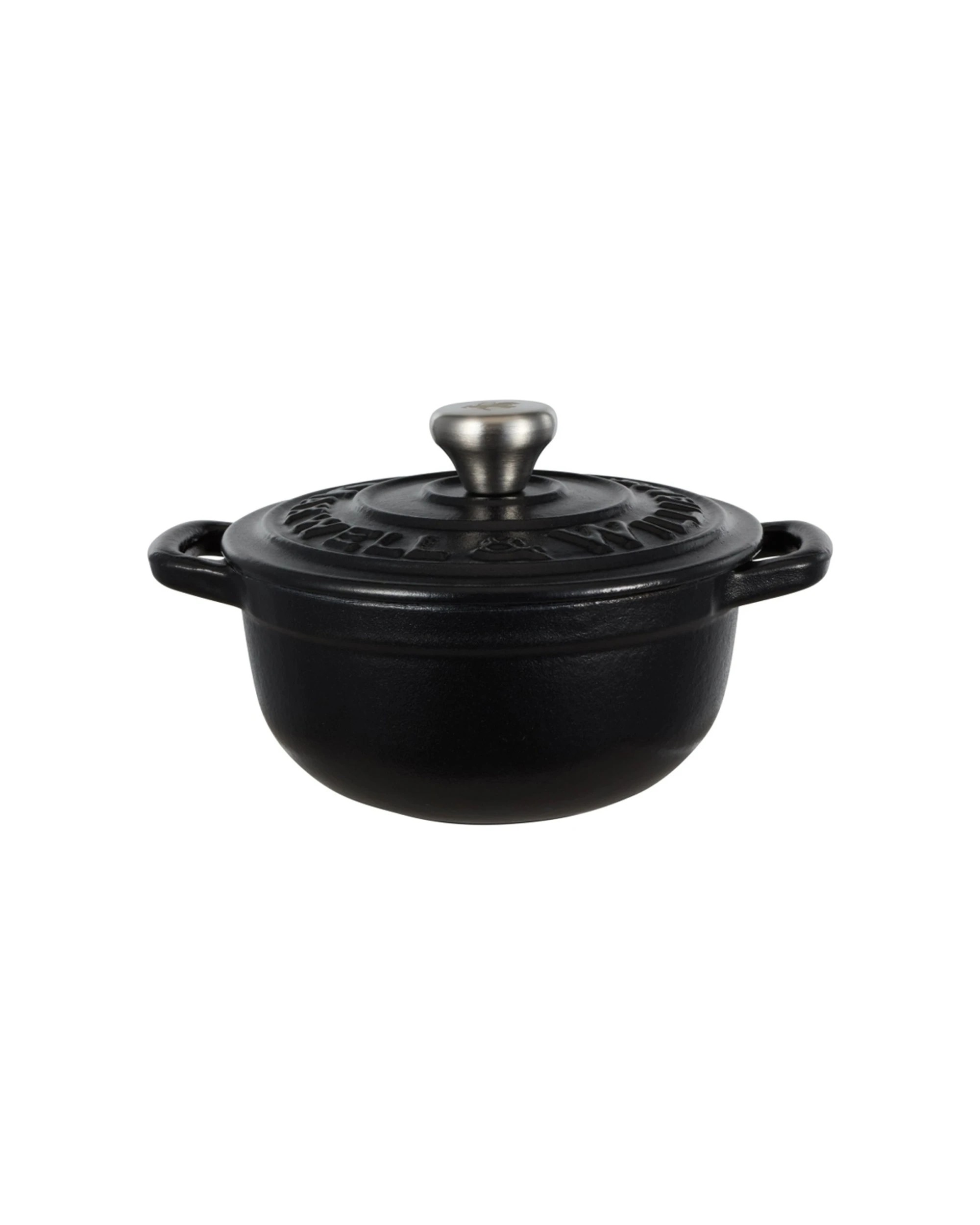 1 Maxwell & Williams Durable Cast Iron Cocotte 260ml 9.5cm Cookware - Black, 1 of 5