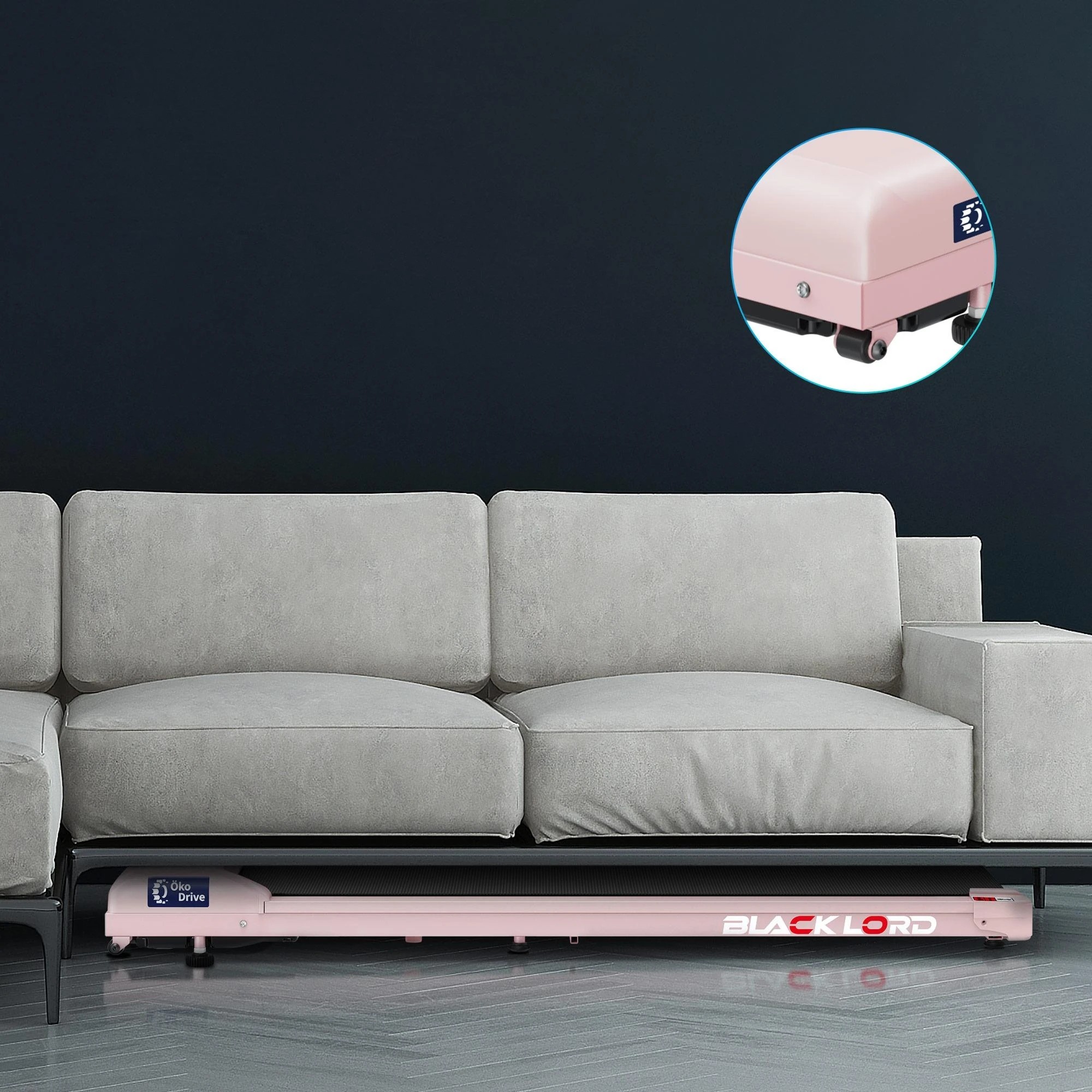 8 Black Lord Treadmill Electric Walking Pad Home Office Gym Fitness Remote Control - Pink, 8 of 9