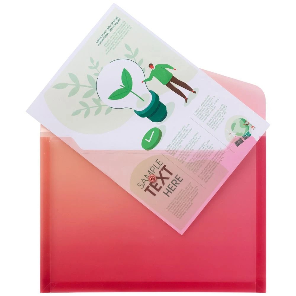 2 J.Burrows A4 Recycled Button Document Wallet Pink, 2 of 2