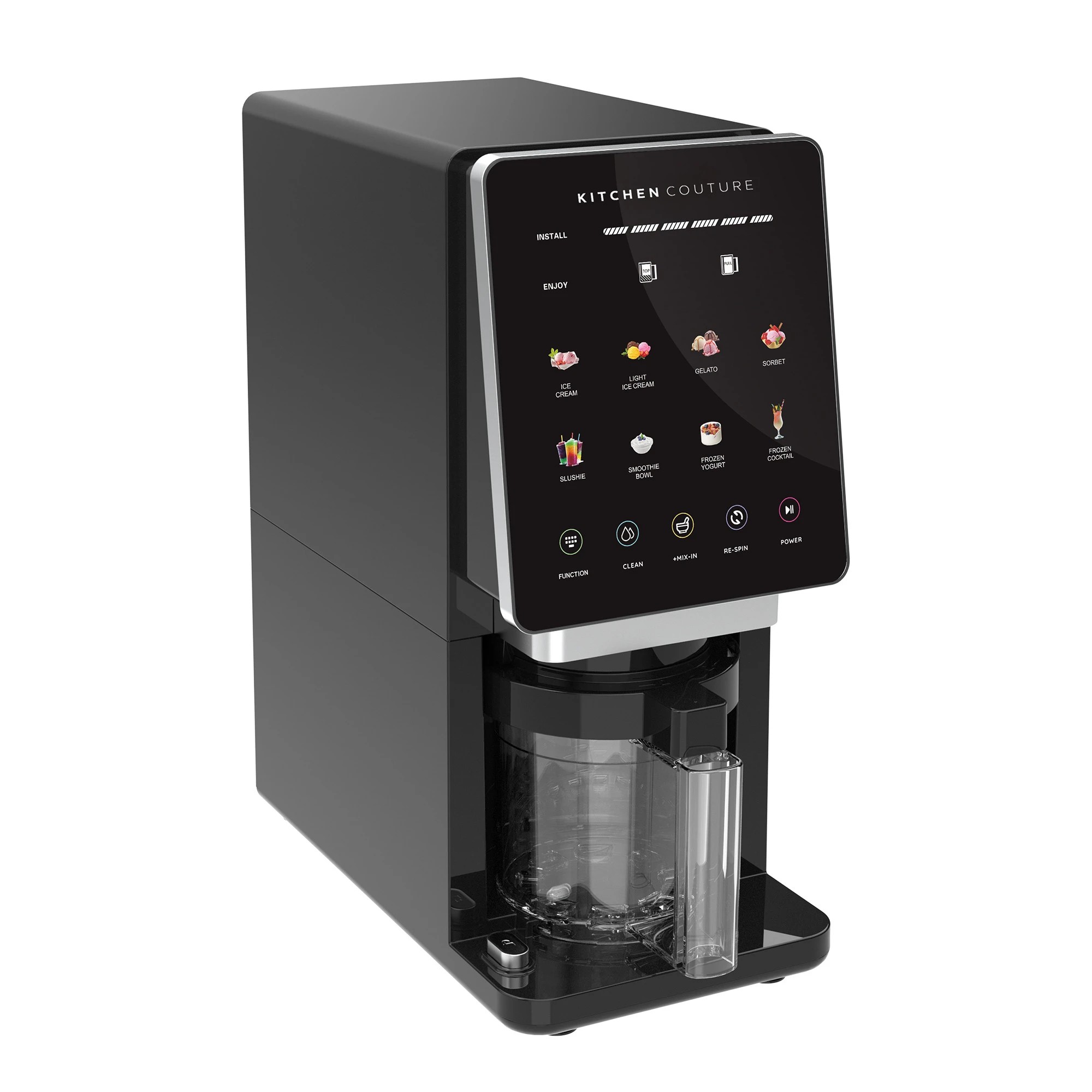 5 Kitchen Couture Whippi Frozen Dessert Maker with 3 Prep & Store Pots - Black, 5 of 7