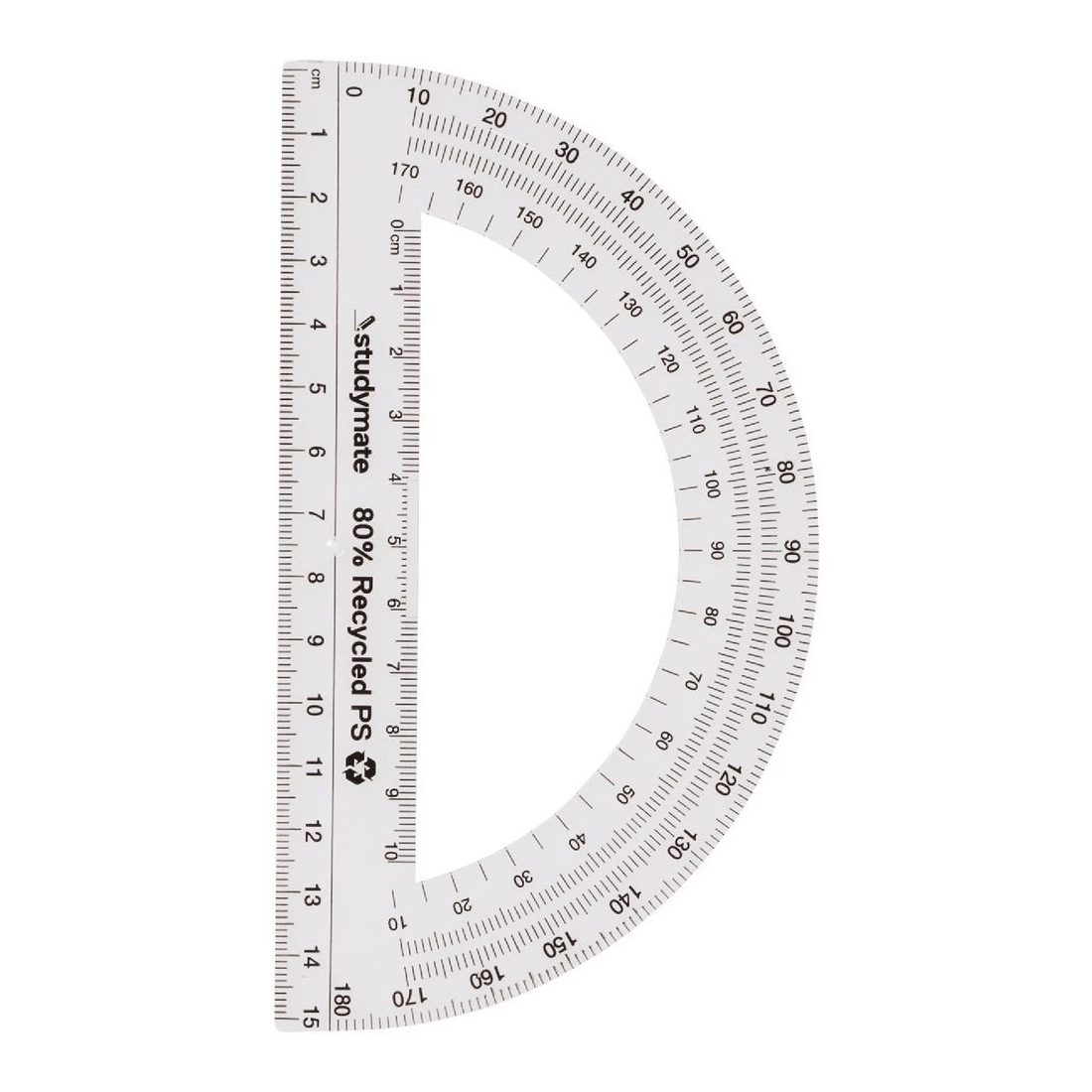 1 Studymate 15cm 180 Degrees Protractor, 1 of 2