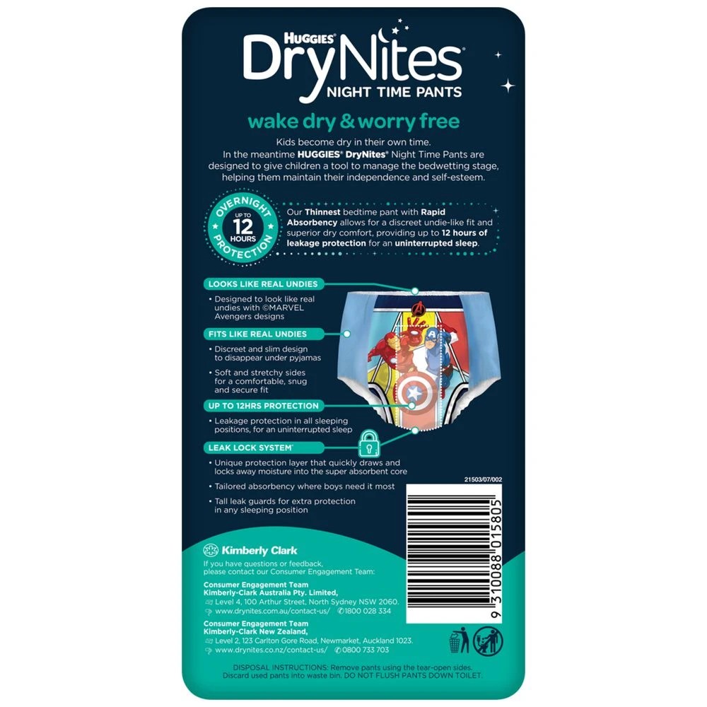 4 Huggies DryNites Pyjama Pants Size 4 Boy 9 Pack, 4 of 10