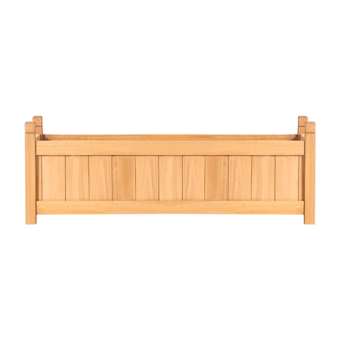3 Green Fingers Raised Garden Bed 90x30x33cm Wooden Planter Box Raised Container Growing - Brown, 3 of 5