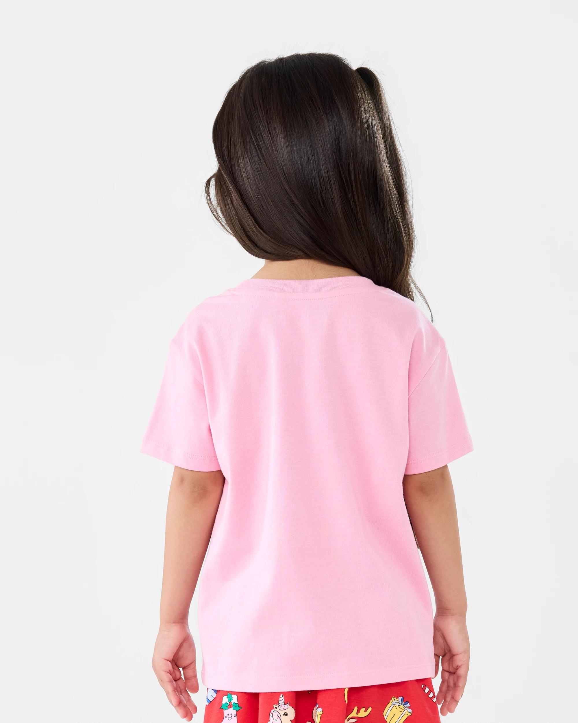2 Christmas Print T-shirt Pnk Chrctr, 2 of 6