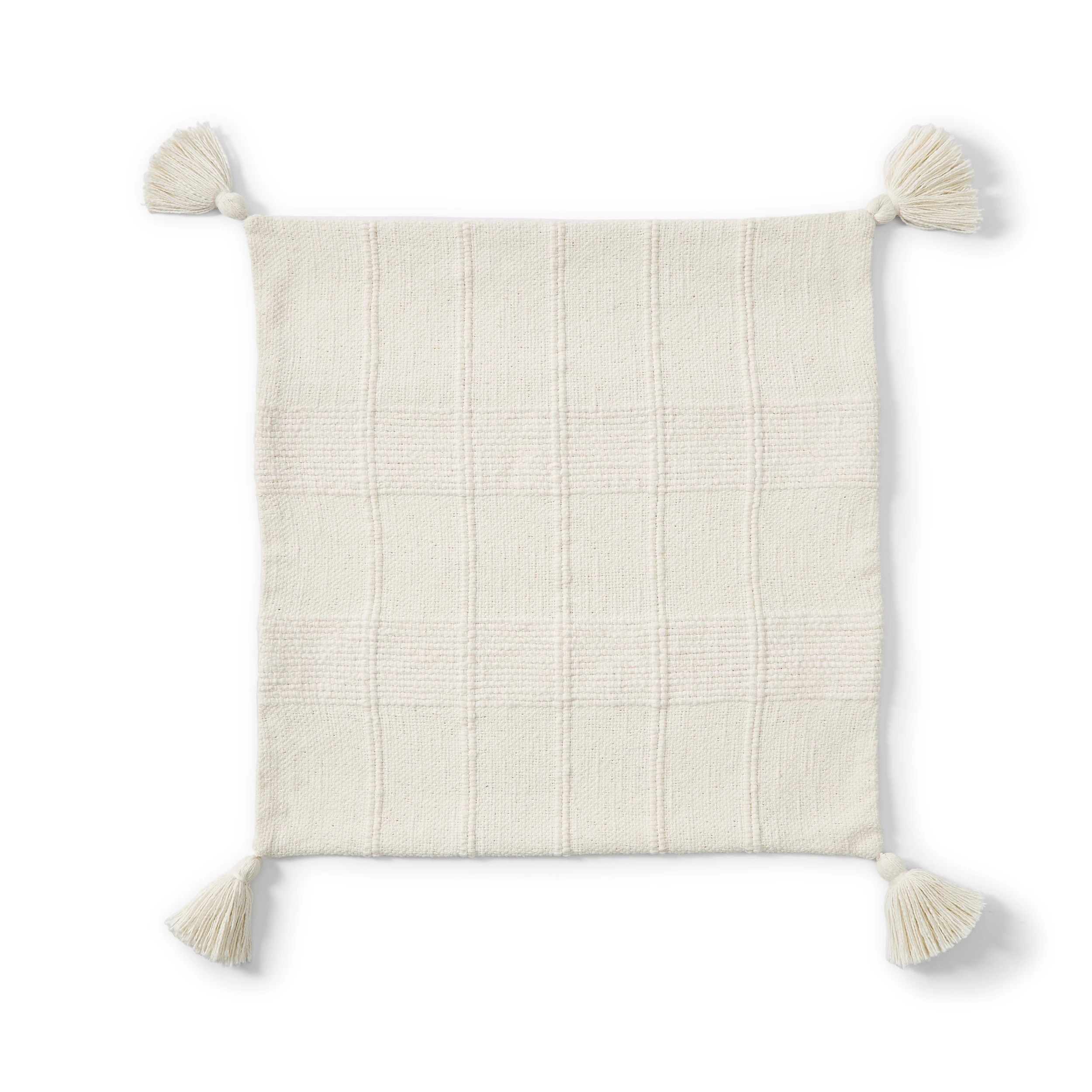 4 50cm Tasselled Cushion Cover - White, 4 of 7