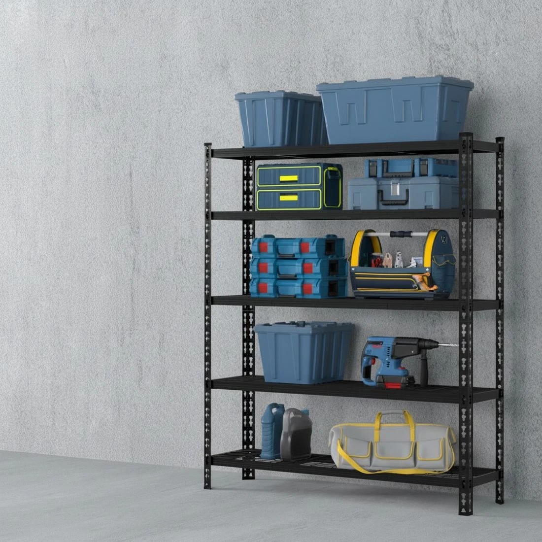 4 1.8MX1.2M Giantz Garage Shelving Warehouse Rack - Black, 4 of 6