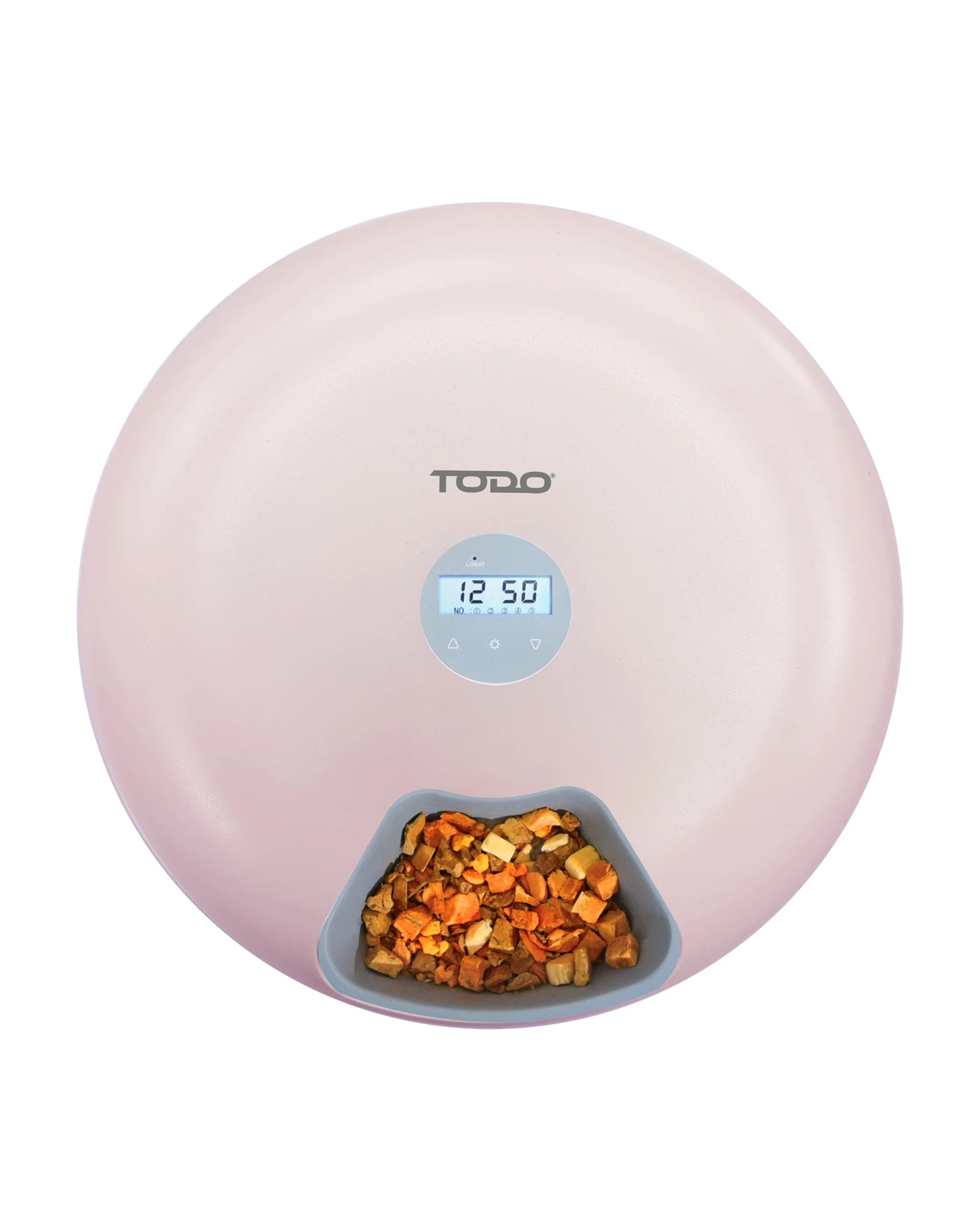 1 TODO 180ml x6 Meal Digital Lcd Automatic Pet Feeder Dog Cat Food Bowl Timer Pink, 1 of 8