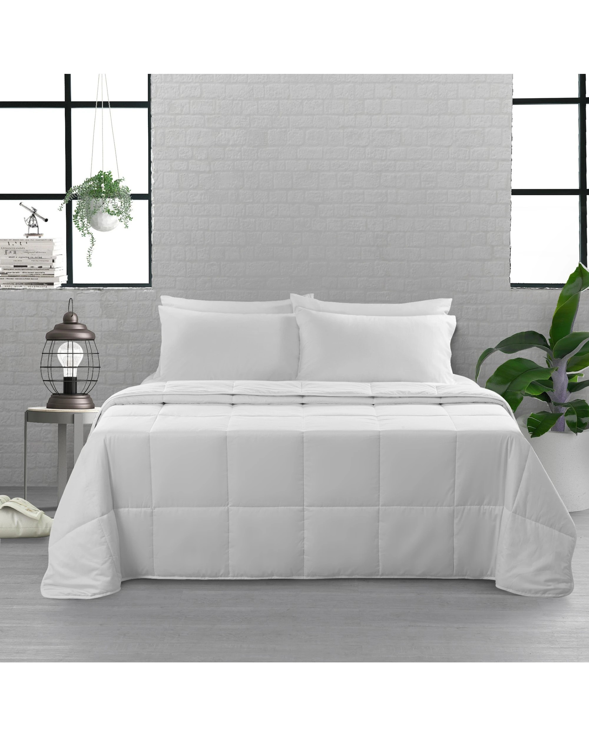 1 Natural Home 300gsm Summer Wool Quilt - Single Bed - White, 1 of 7