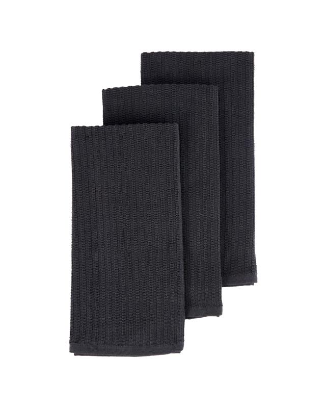 3 Pack Ribbed Grey Terry Tea To