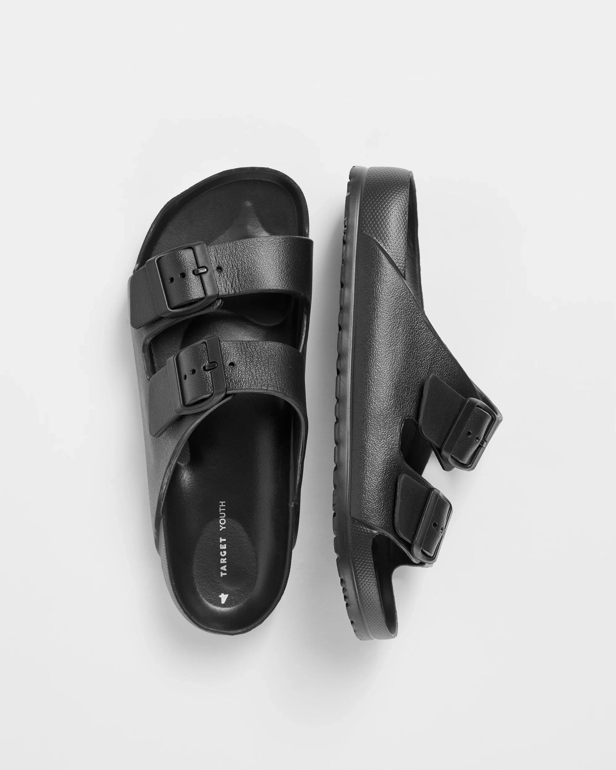 2 Target Youth Boys Senior Double Strap EVA Slide BLACK, 2 of 3