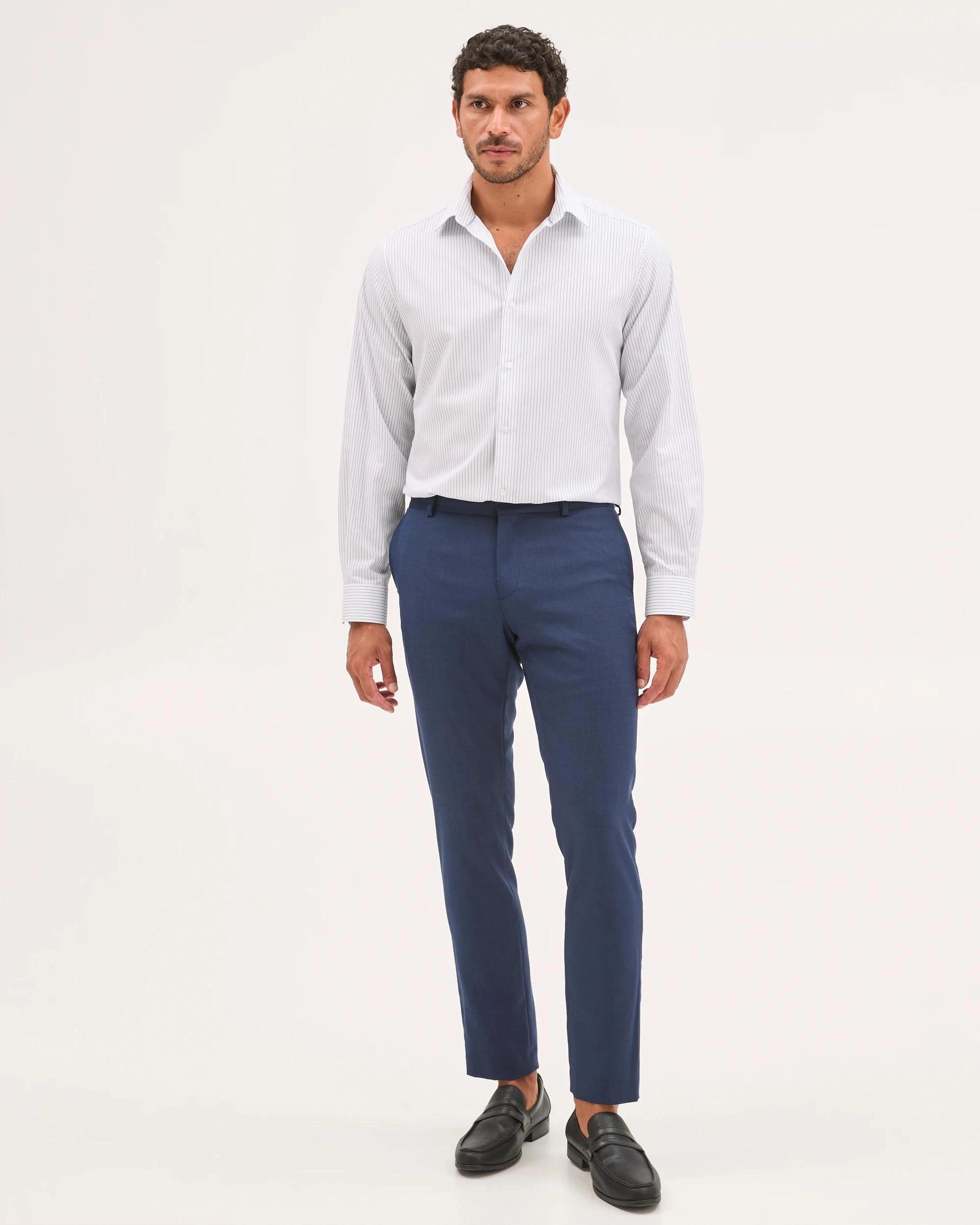 2 Preview Tailored Suit Pants NAVY MARLE, 2 of 6