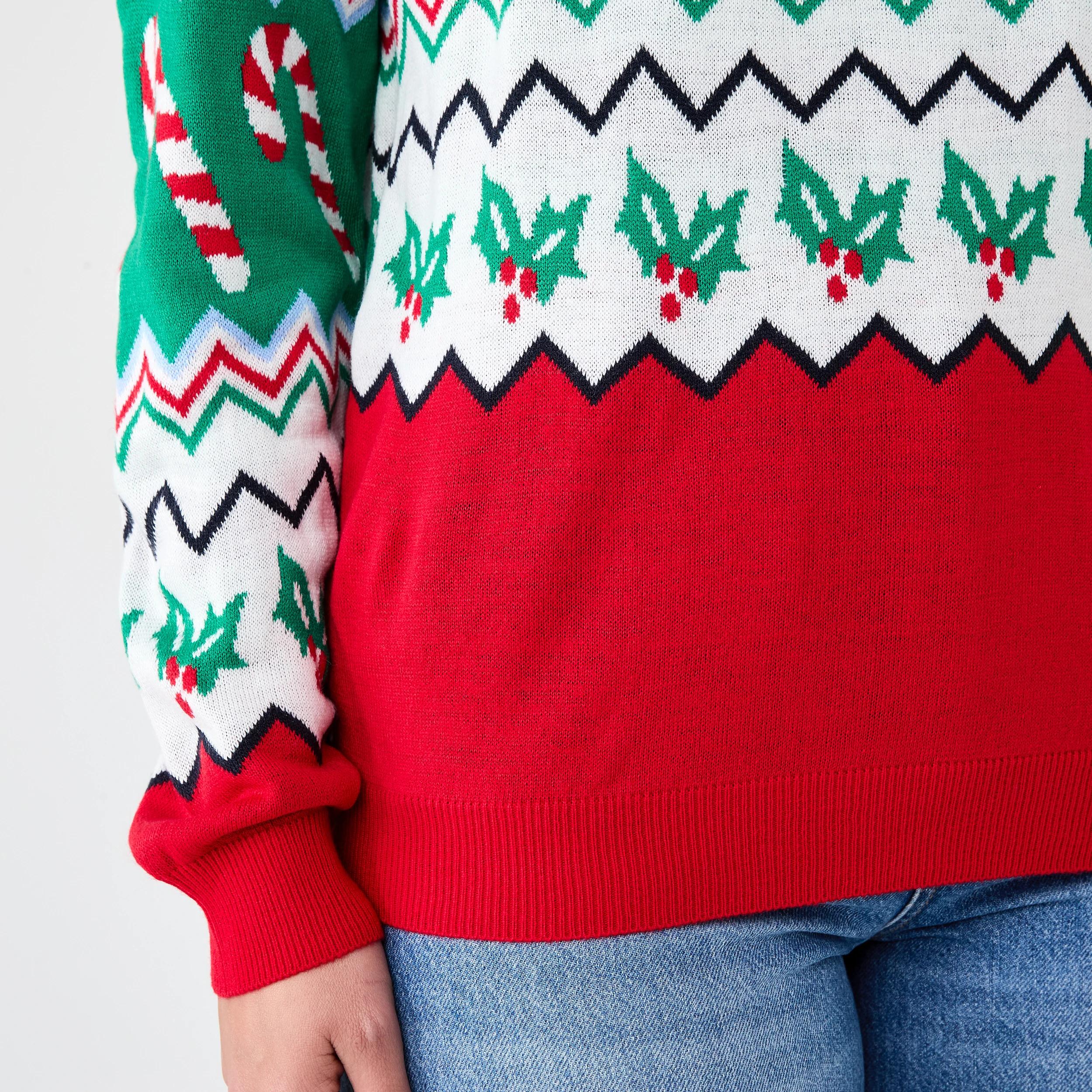 6 Christmas Jumper CANDY CANE WOMENS, 6 of 6