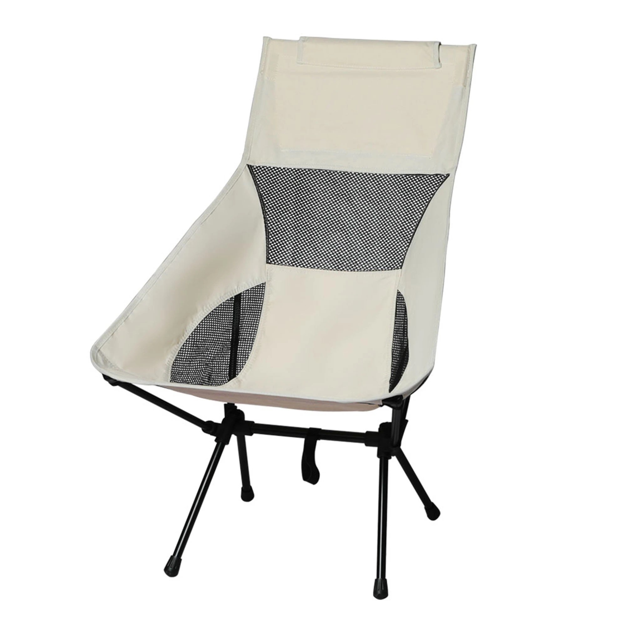 1 Traderight Portable Foldable Camping Chair - Beige, 1 of 8