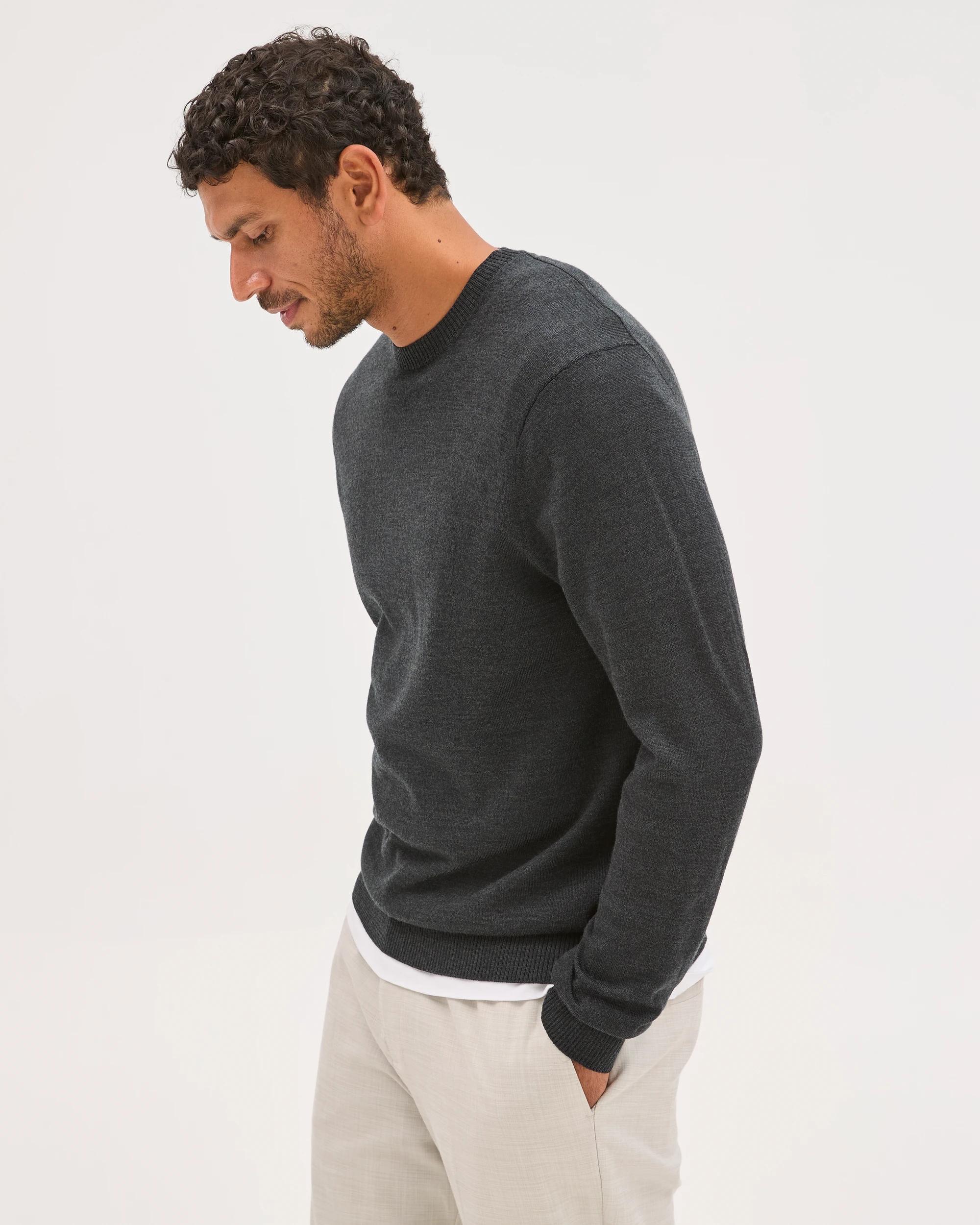 5 Preview Australian Merino Wool Knit Jumper BLACK, 5 of 7