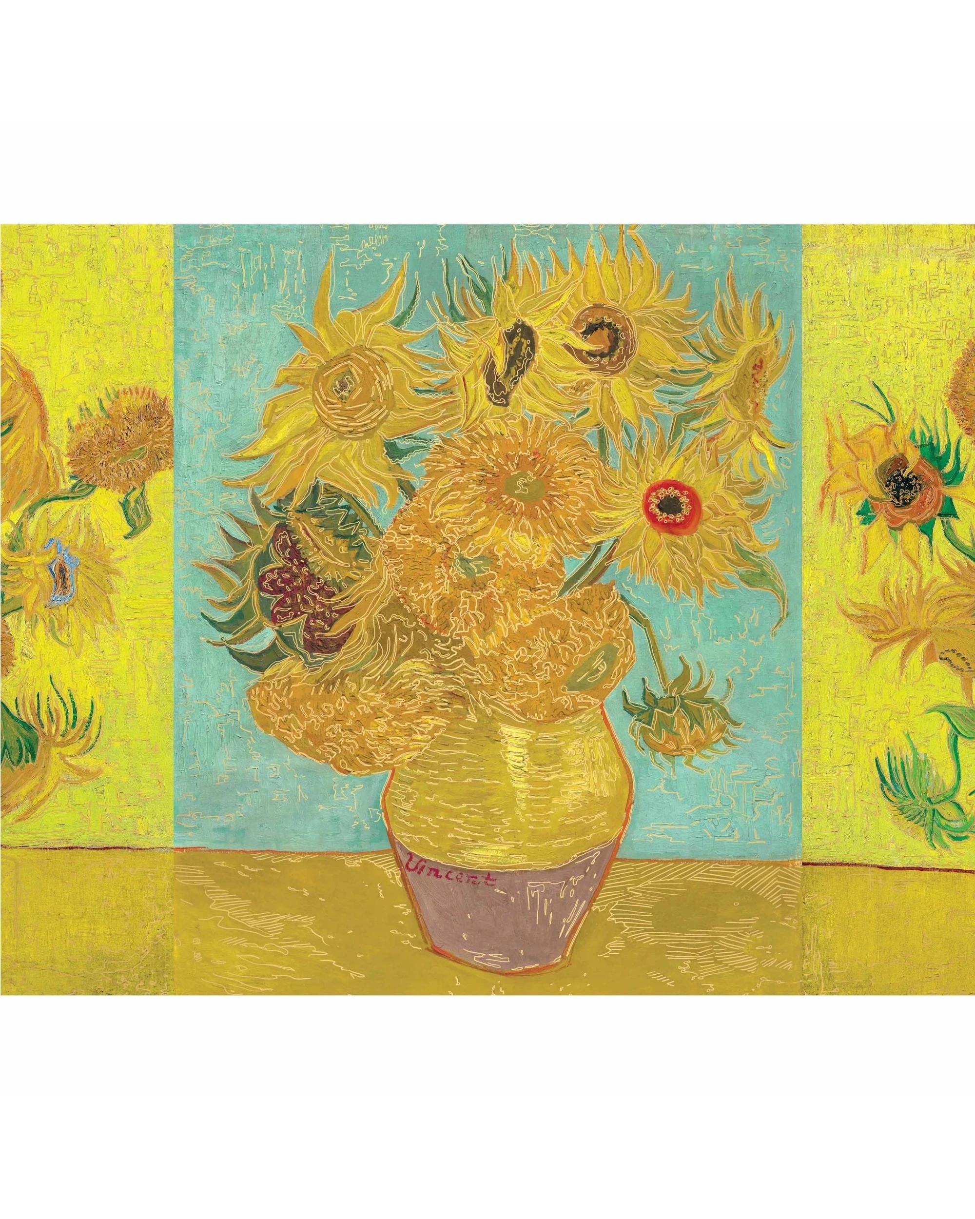 2 Hinkler Mindbogglers Gold Sunflowers Van Gogh 1000 Piece Puzzle, 2 of 3